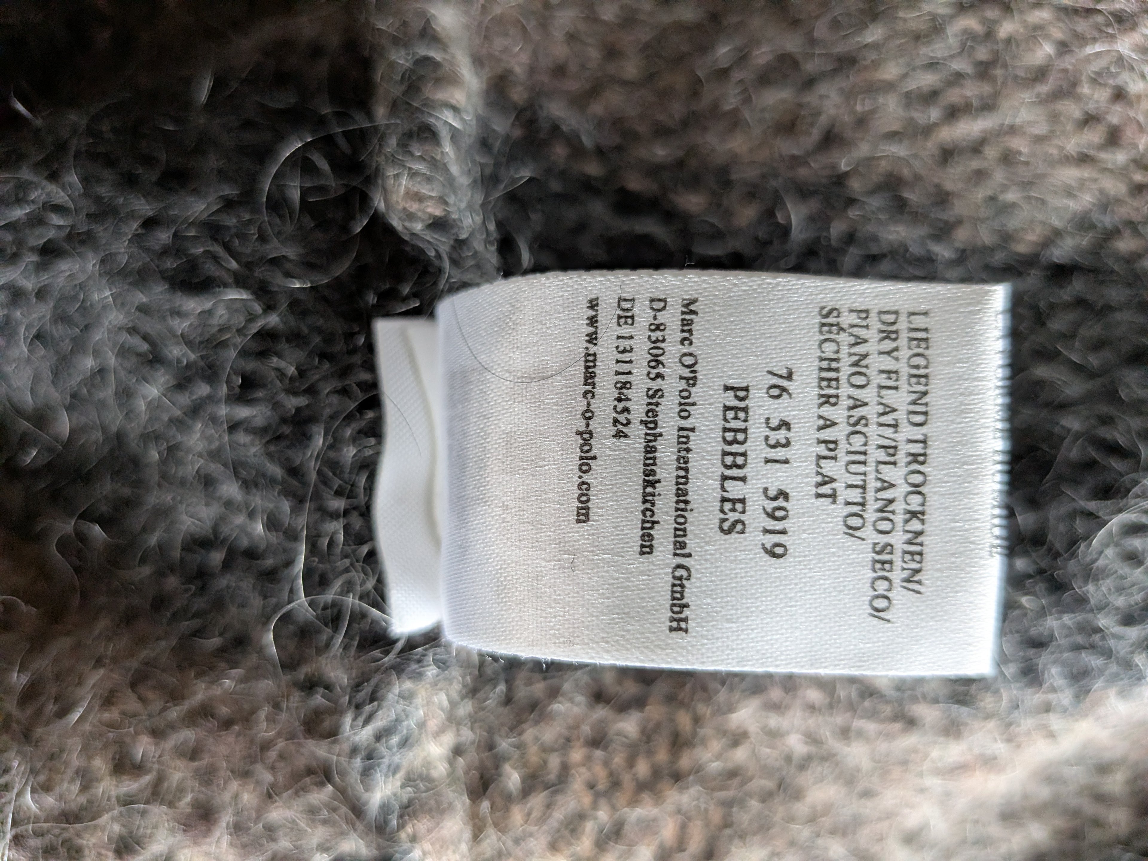 Marc O’Polo Mohair Striped Turtleneck Sweater Grey/Black, Size M, Very Good