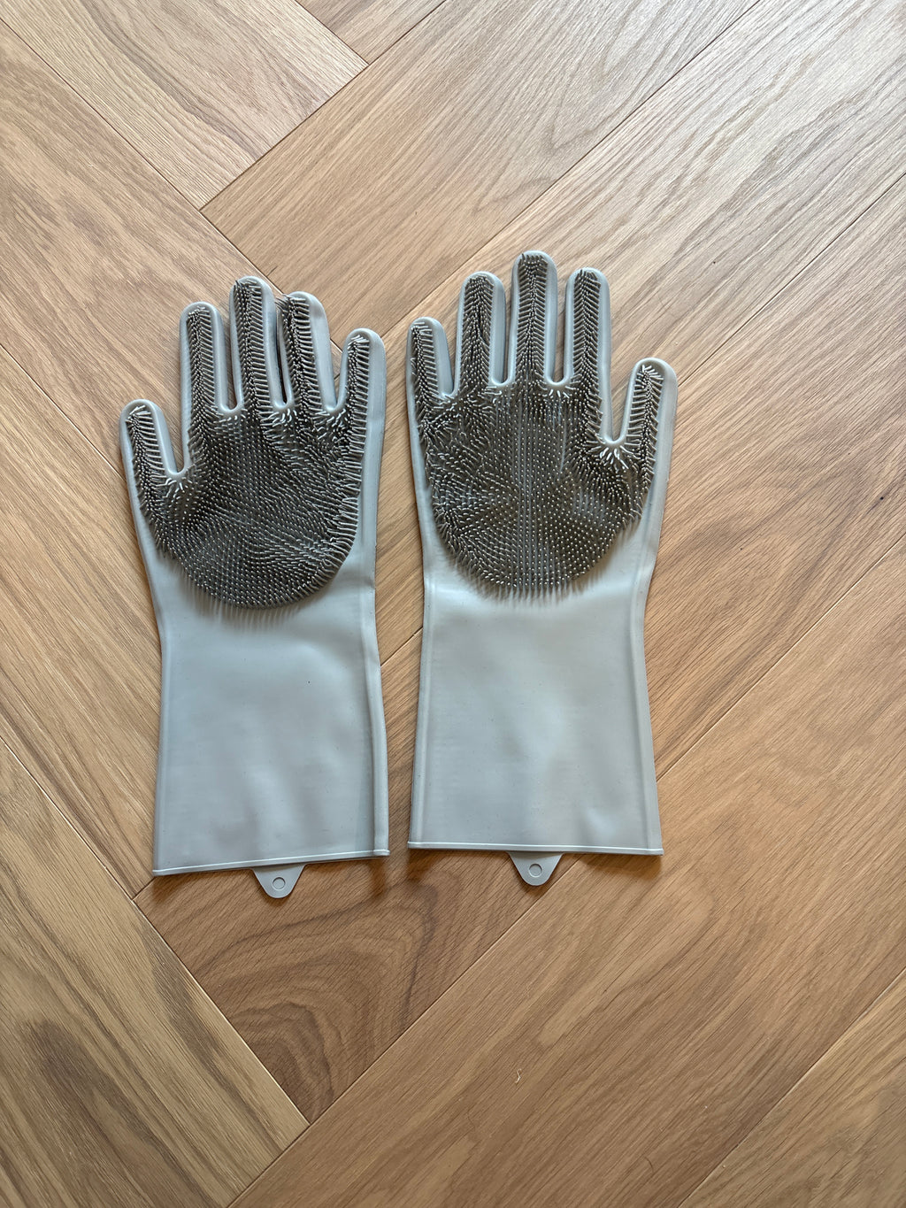 LHOME Magic Silicone Dishwashing Gloves Gray One Size – Very Good