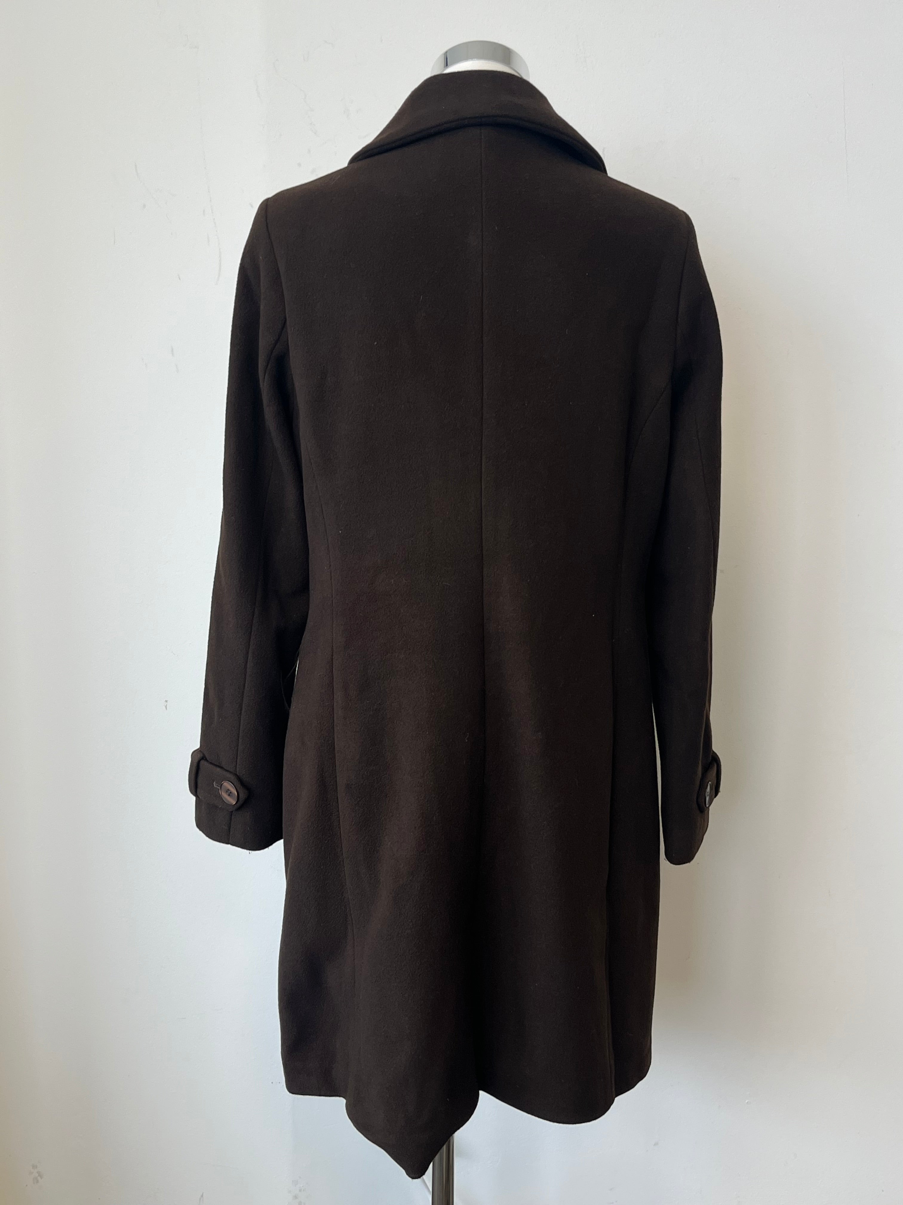 Newhouse Wollmix Car Coat Dunkelbraun Gr. 40 Sehr Gut