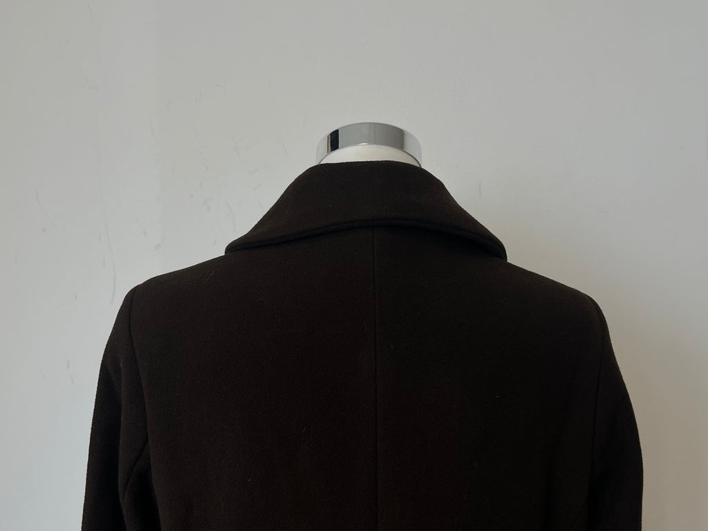 Newhouse Wollmix Car Coat Dunkelbraun Gr. 40 Sehr Gut