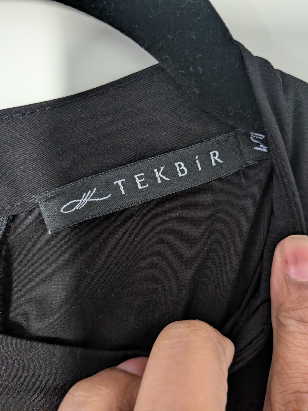 Elegant Tekbir Dress • EU 40 • Navy Blue • High Neck • Very Good Condition