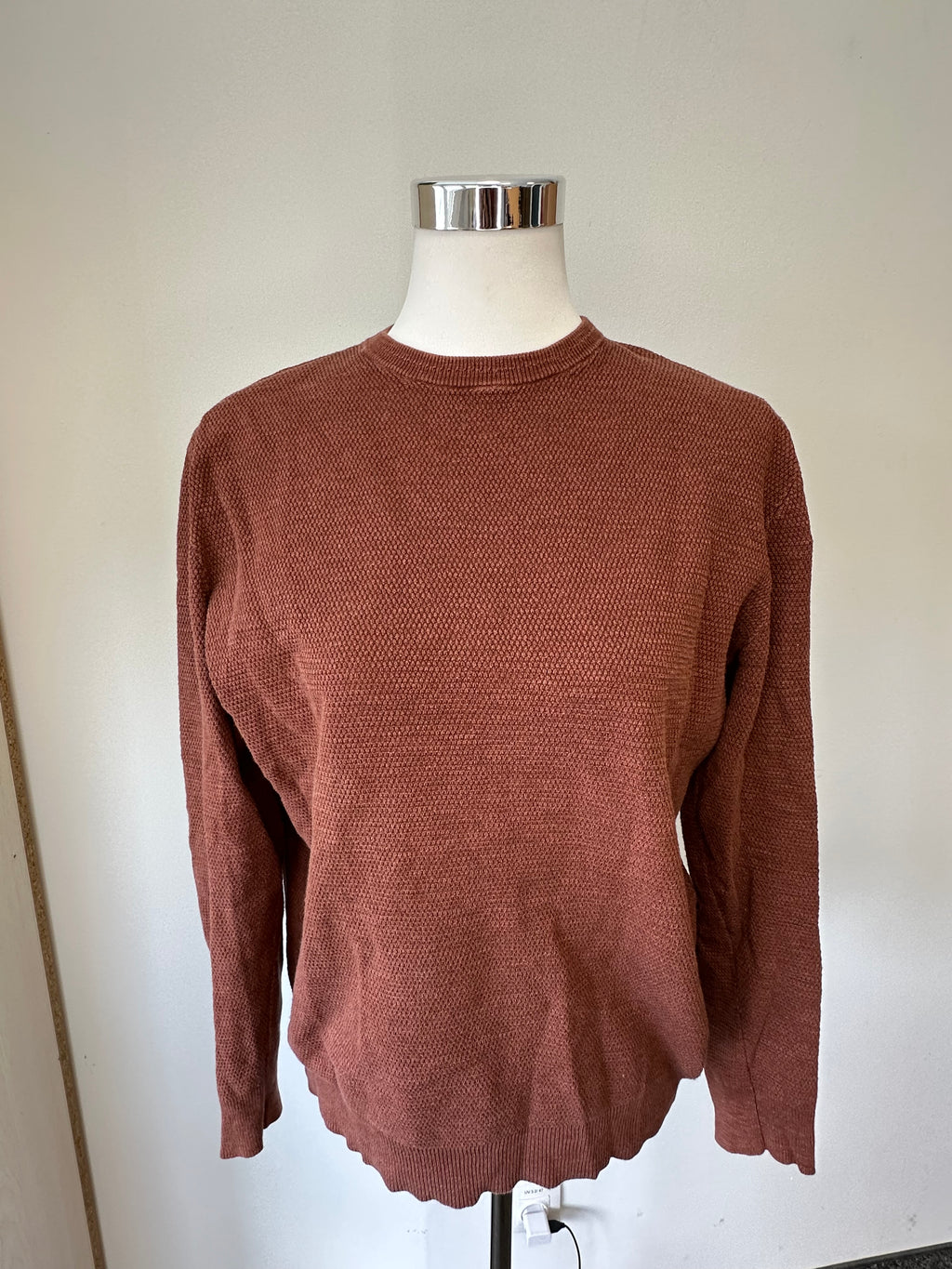 PROFUOMO „Sky Blue“ Herren Leinenpullover, Größe L, Braun, Guter Zustand