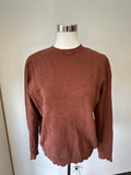 PROFUOMO „Sky Blue“ Herren Leinenpullover, Größe L, Braun, Guter Zustand