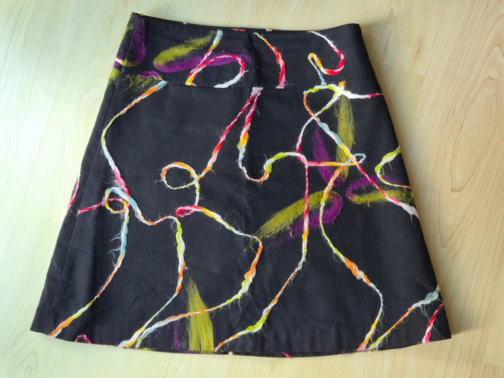 Desigual Minirock – Wollmischung, Multicolor, Größe M, Guter Zustand