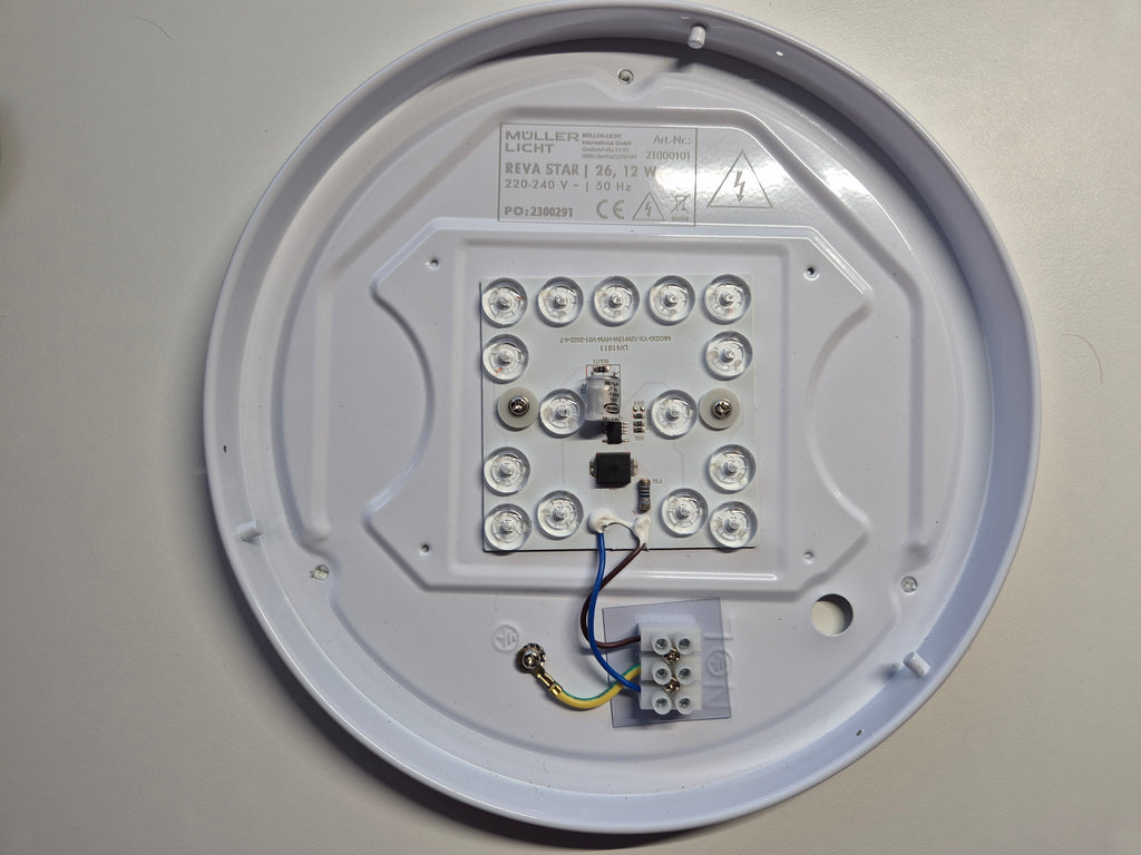 Müller Licht Reva Star LED Ceiling Light, 26cm, 1200lm, 4000K, Neutral White, Good