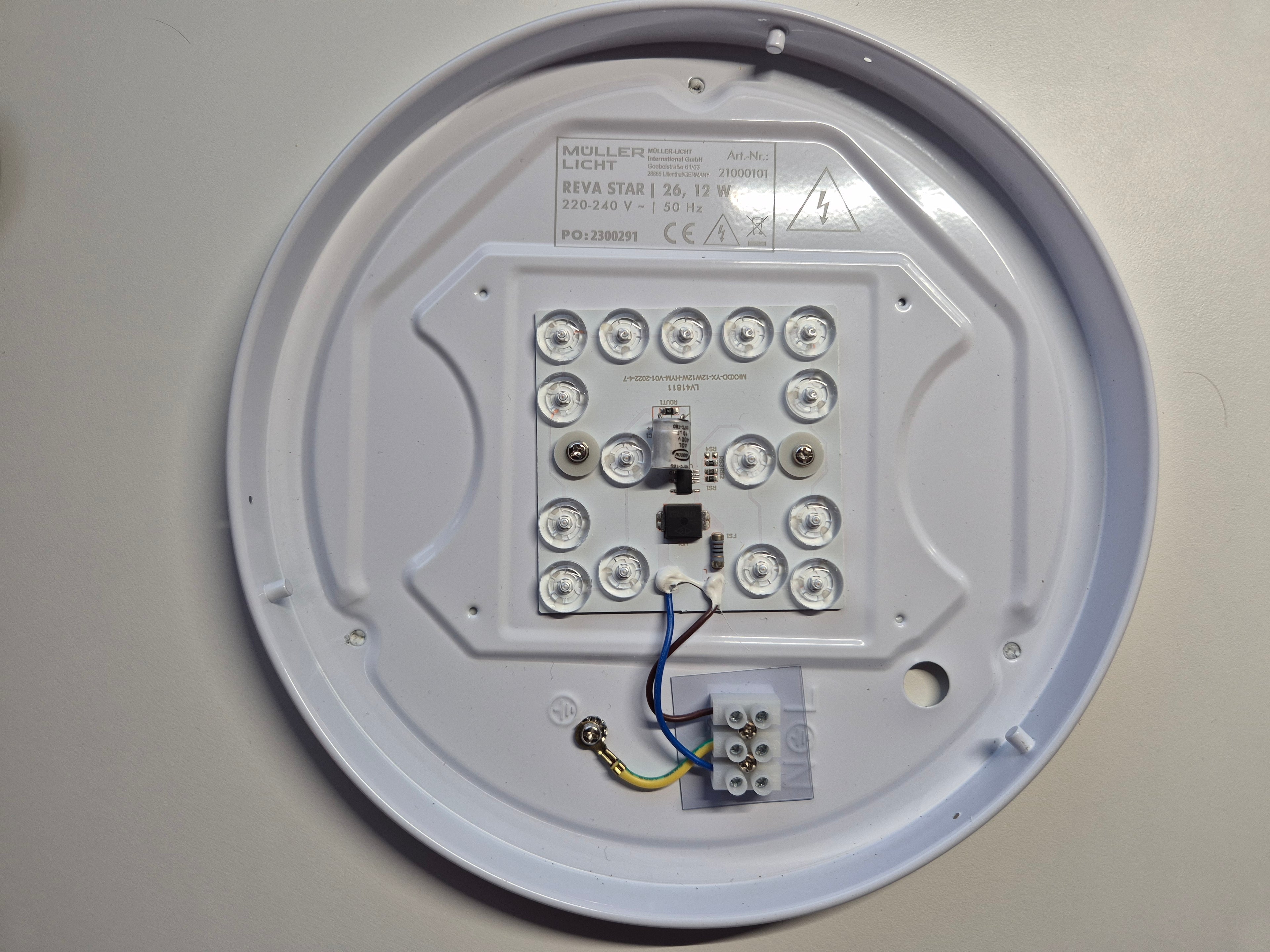 Müller Licht Reva Star LED Ceiling Light, 26cm, 1200lm, 4000K, Neutral White, Good