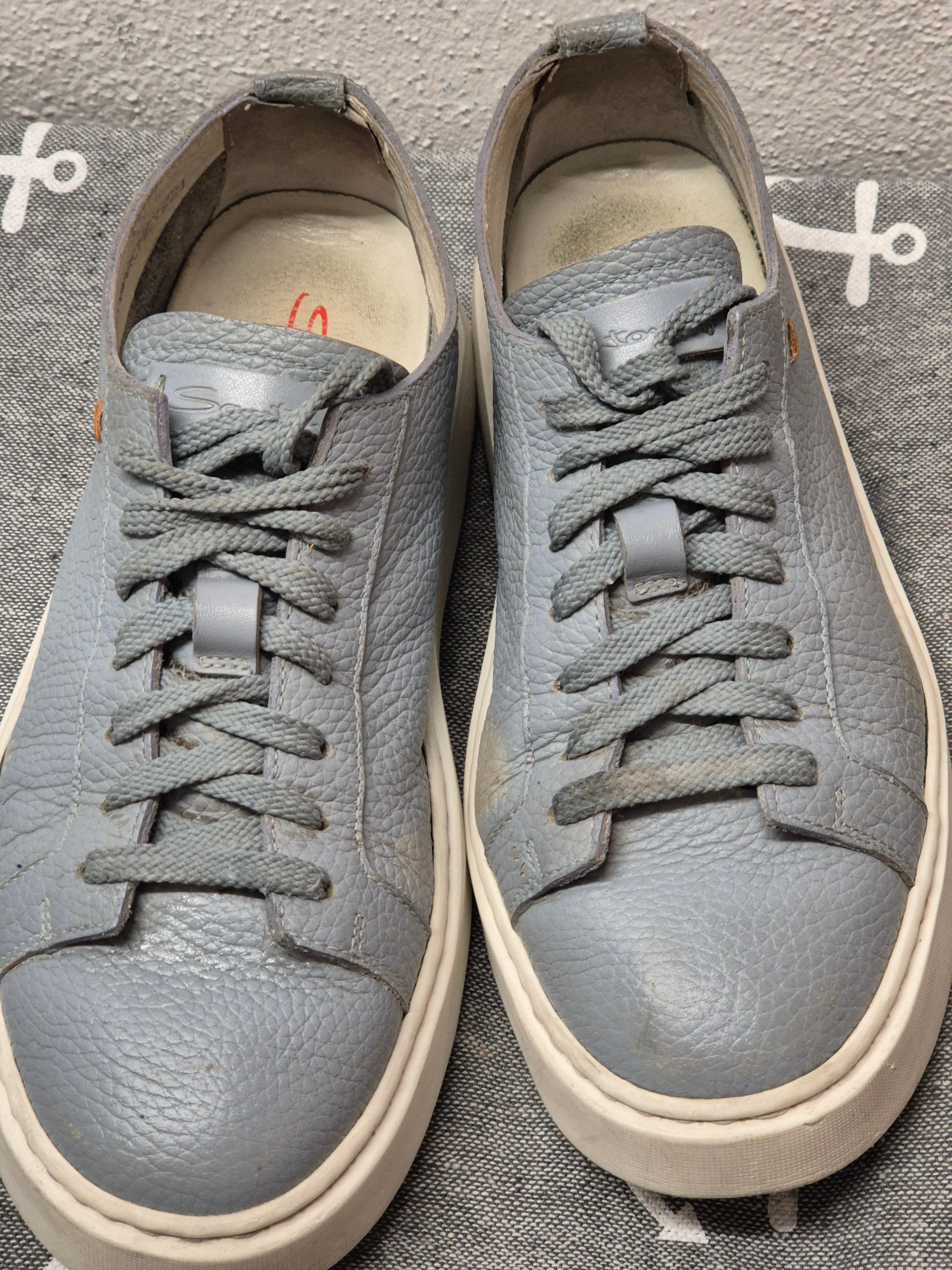 Santoni Iconic Low-Top Sneaker Damen EU 37 Blau – Made in Italy, Zustand: Stark genutzt