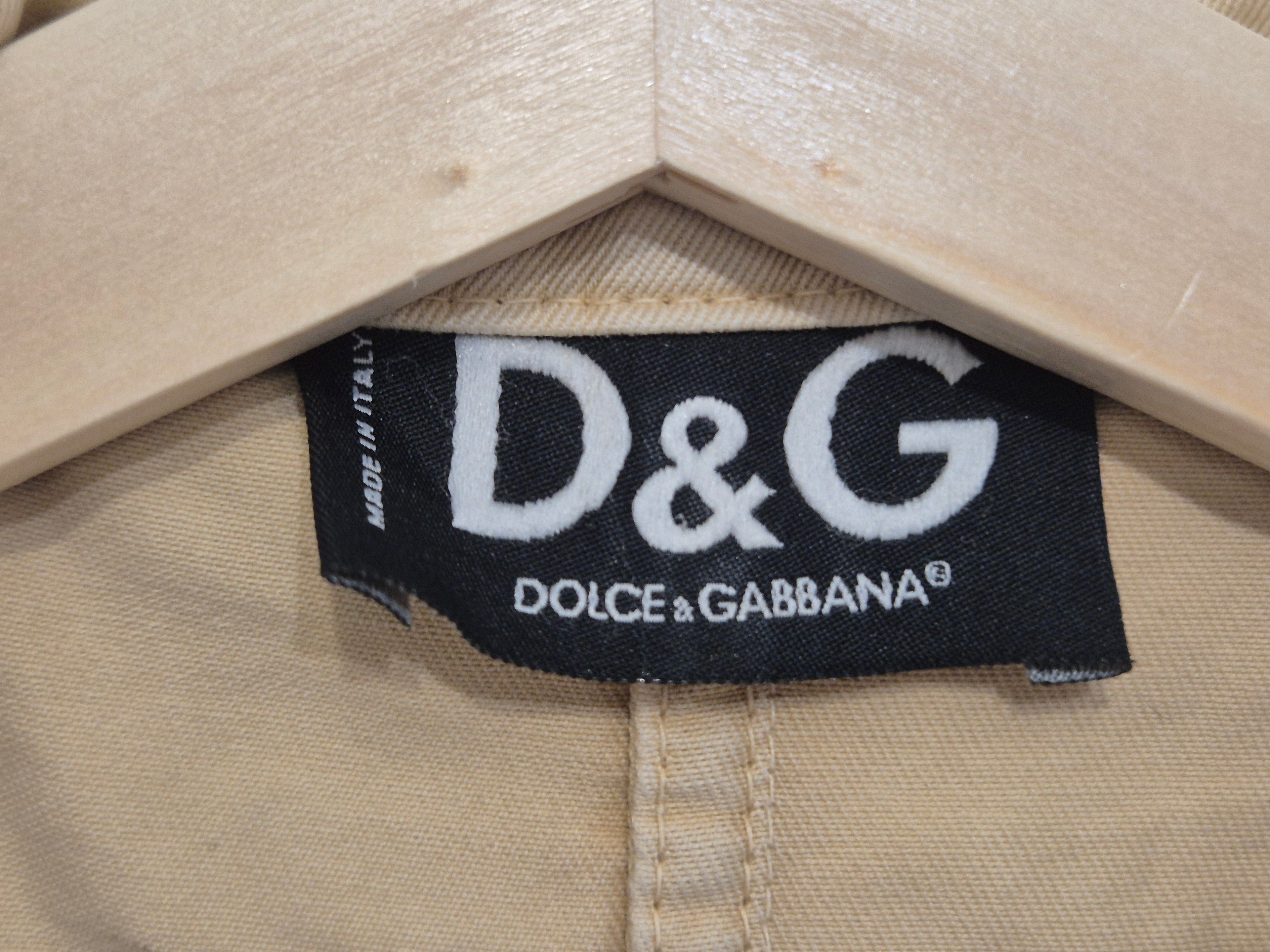 D&G Damen Blazer Jacke Baumwolle, IT 44/M, Beige, Made in Italy, guter Zustand
