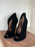 Gianvito Rossi Vamp Stiefeletten Schwarz Veloursleder Gr. 40.5 Sehr Gut
