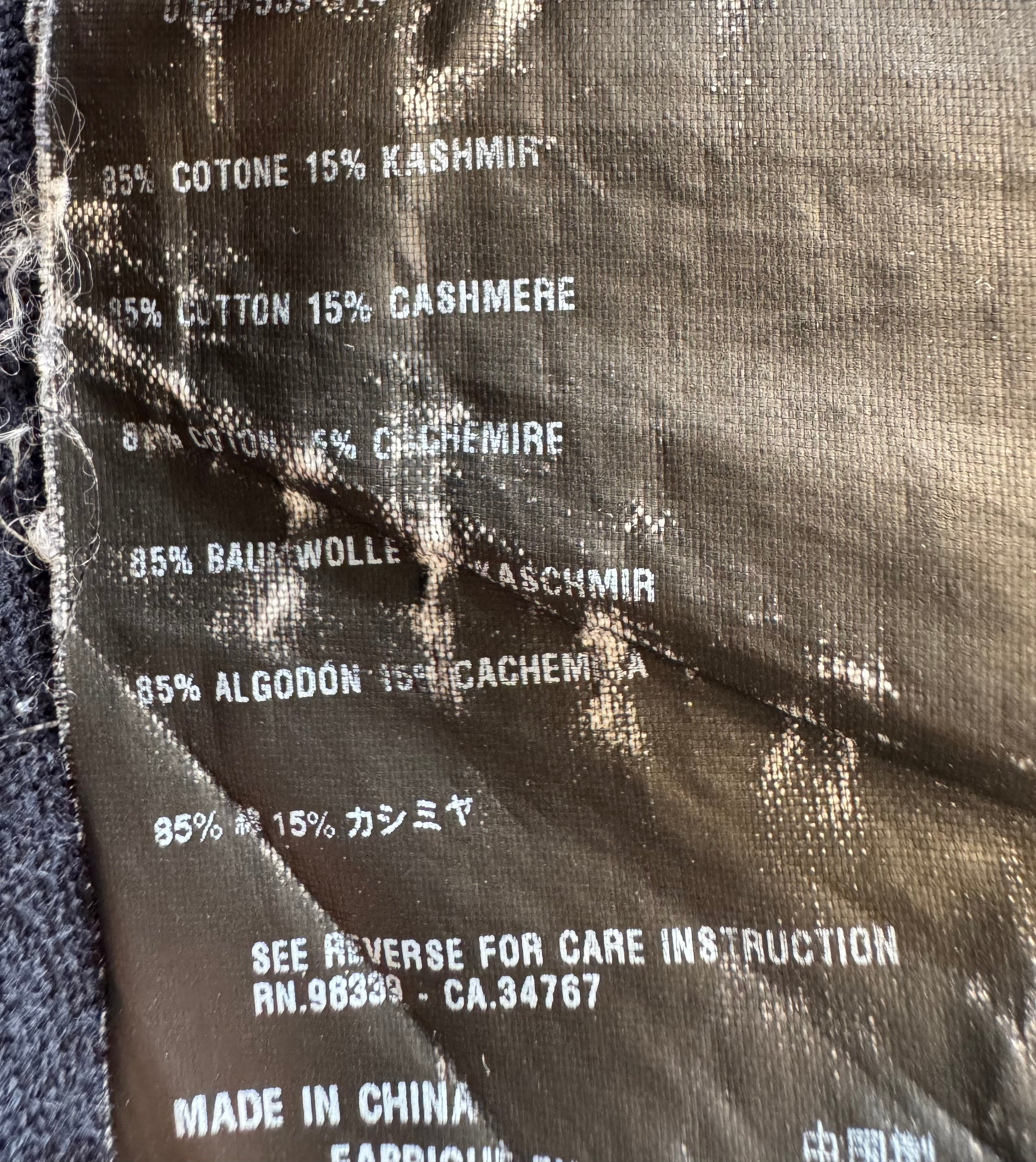 Prada Herren Pullover Navy Merino Wolle Rundhals Gr. 48 Gebraucht