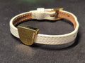 Coccinelle Lederarmband, Creme, goldene Schließe, guter Zustand