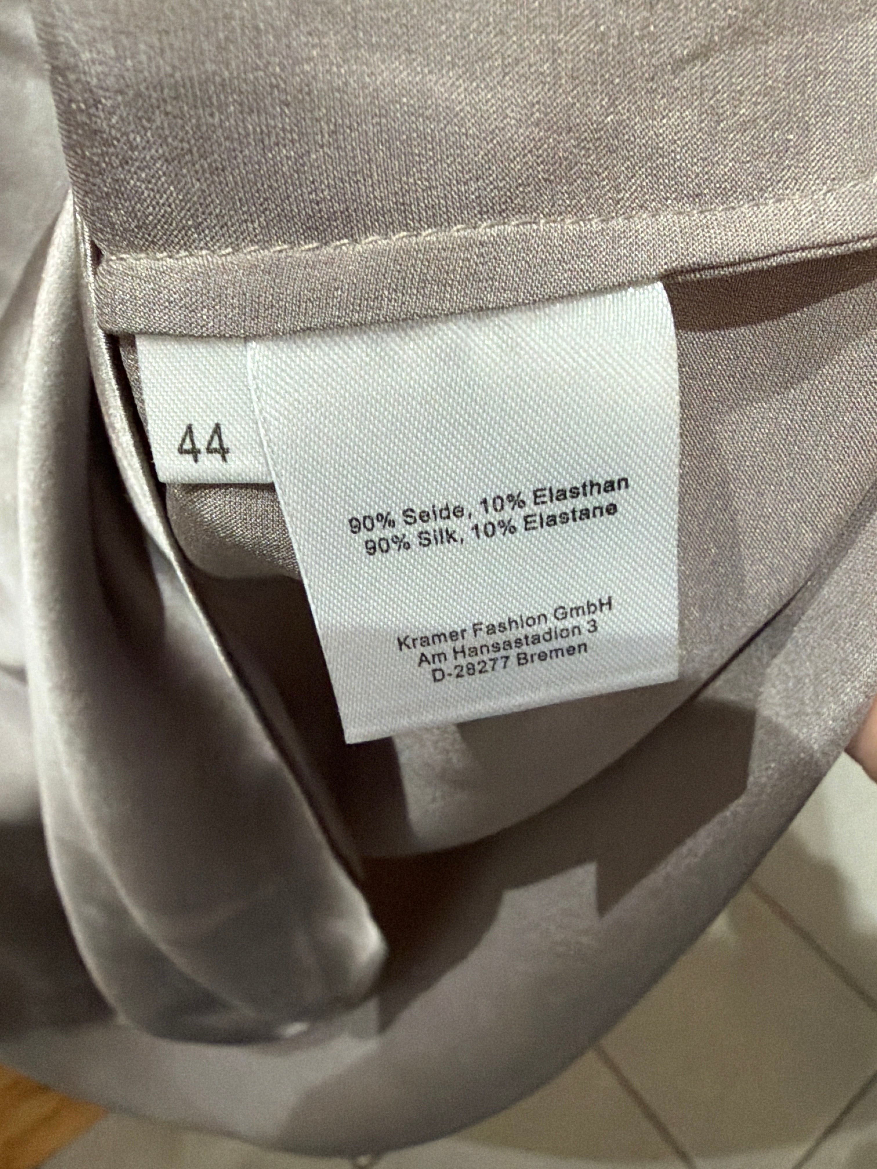 INSIEME Seidenmix Bluse – Beige, Gr. 44, Sehr guter Zustand
