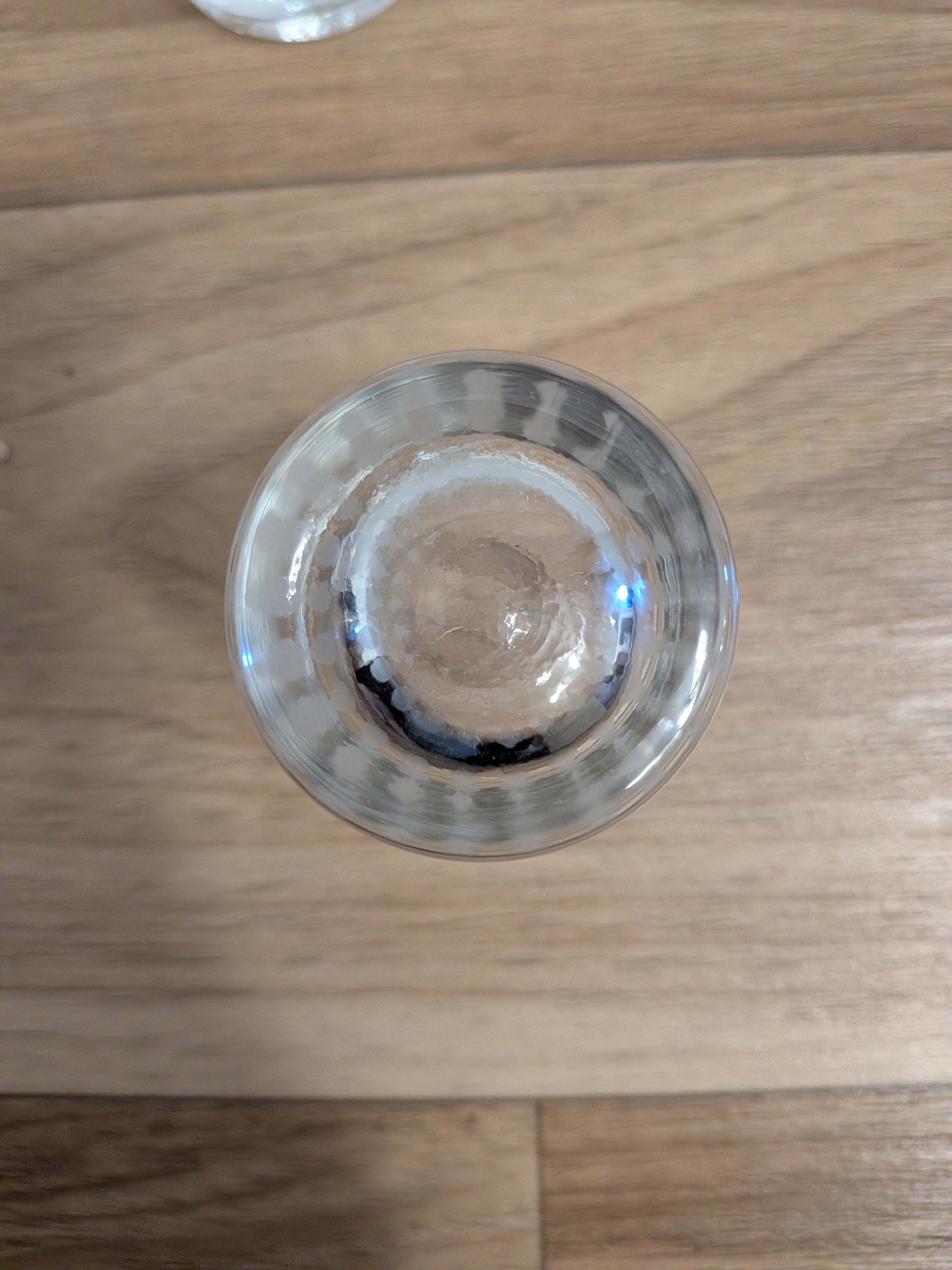 8 Vintage Whiskygläser, Teardrop-Muster, klar mit Frostdekor, sehr guter Zustand