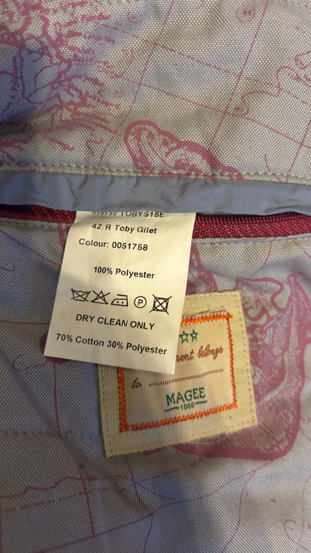 Magee Quilted Weste, Blau, Gr. M, guter Zustand