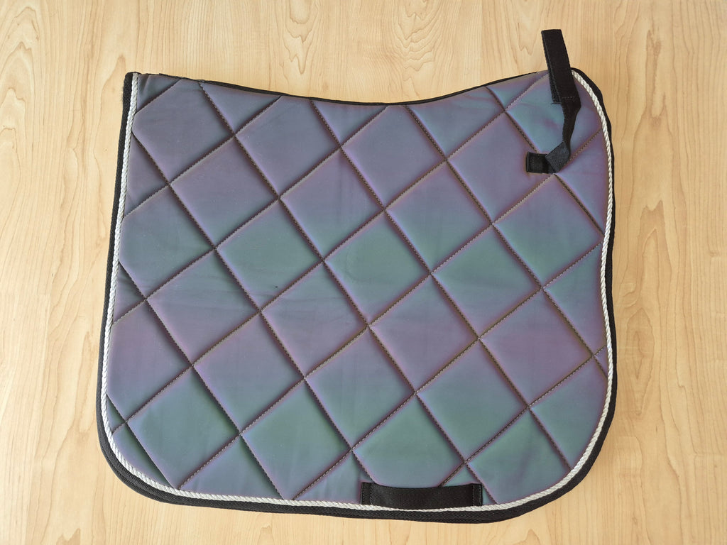 Punk Ponies Dressage Saddle Pad, Holographic, Standard, Very Good Condition