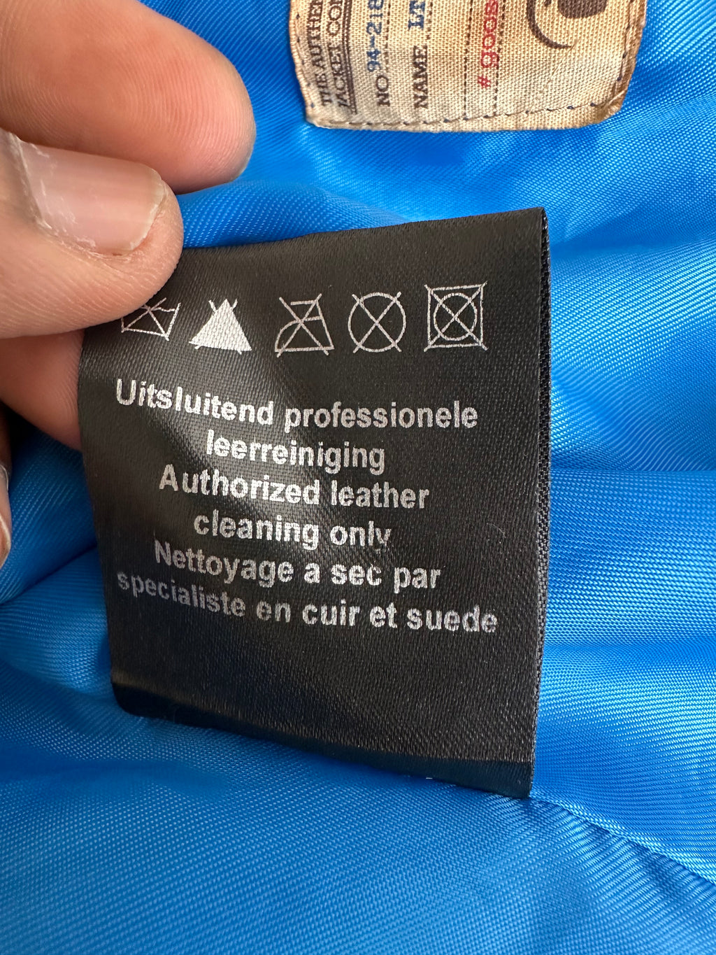 Goosecraft Biker 406 Damen Jacke – Wildleder, Blau, Größe L, Gebraucht