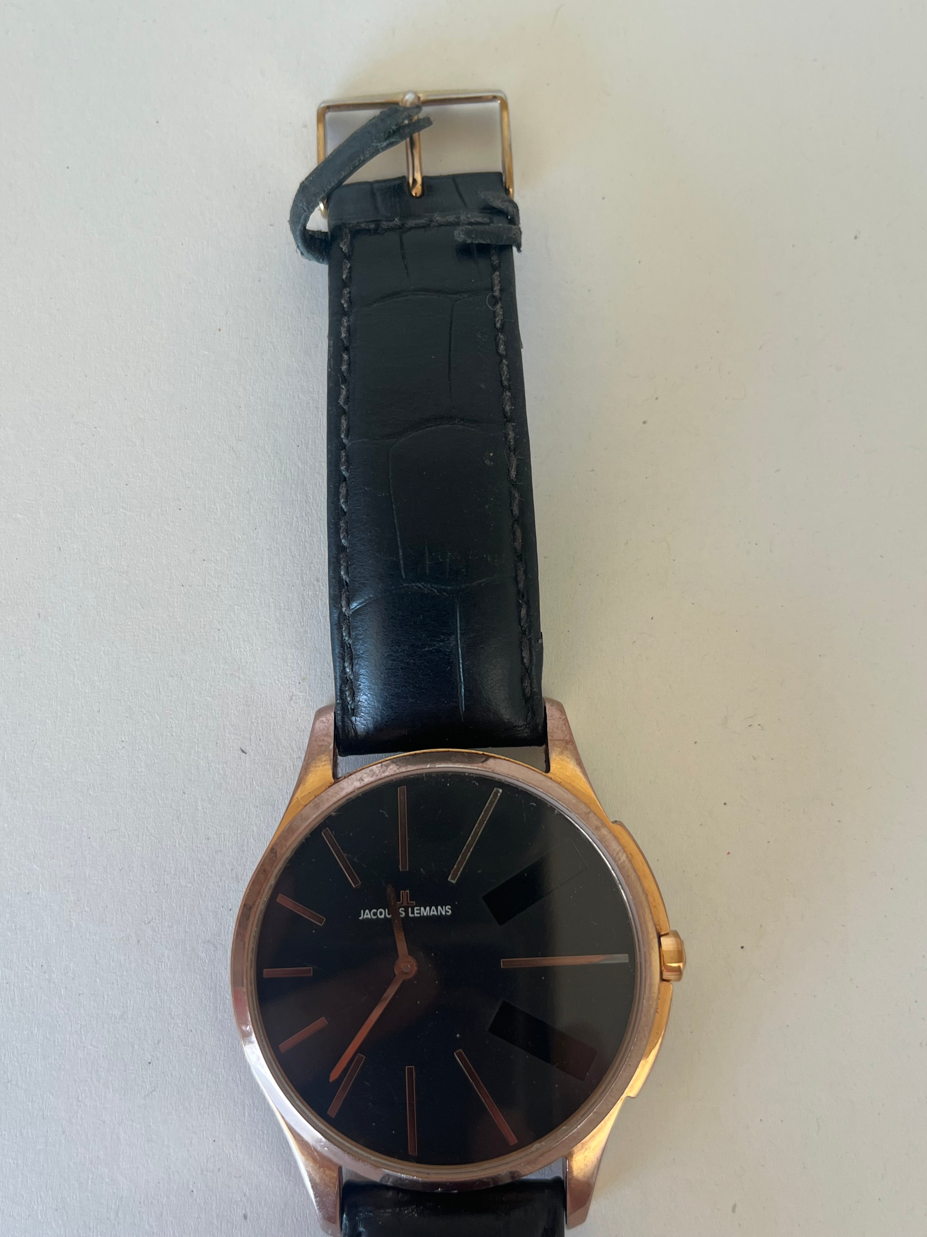 Jacques Lemans 1-1788 Quartz Men’s Watch | Rose-Gold 46mm | Poor Condition