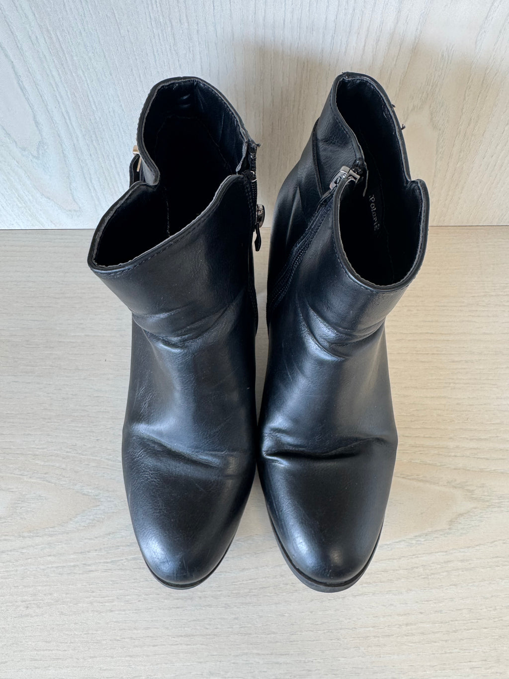 Polaris Women’s Ankle Boots – Black Leather, Size 38, Normal Use