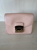 Furla Metropolis Mini Crossbody Bag – Leather, Blush Pink, Good Condition