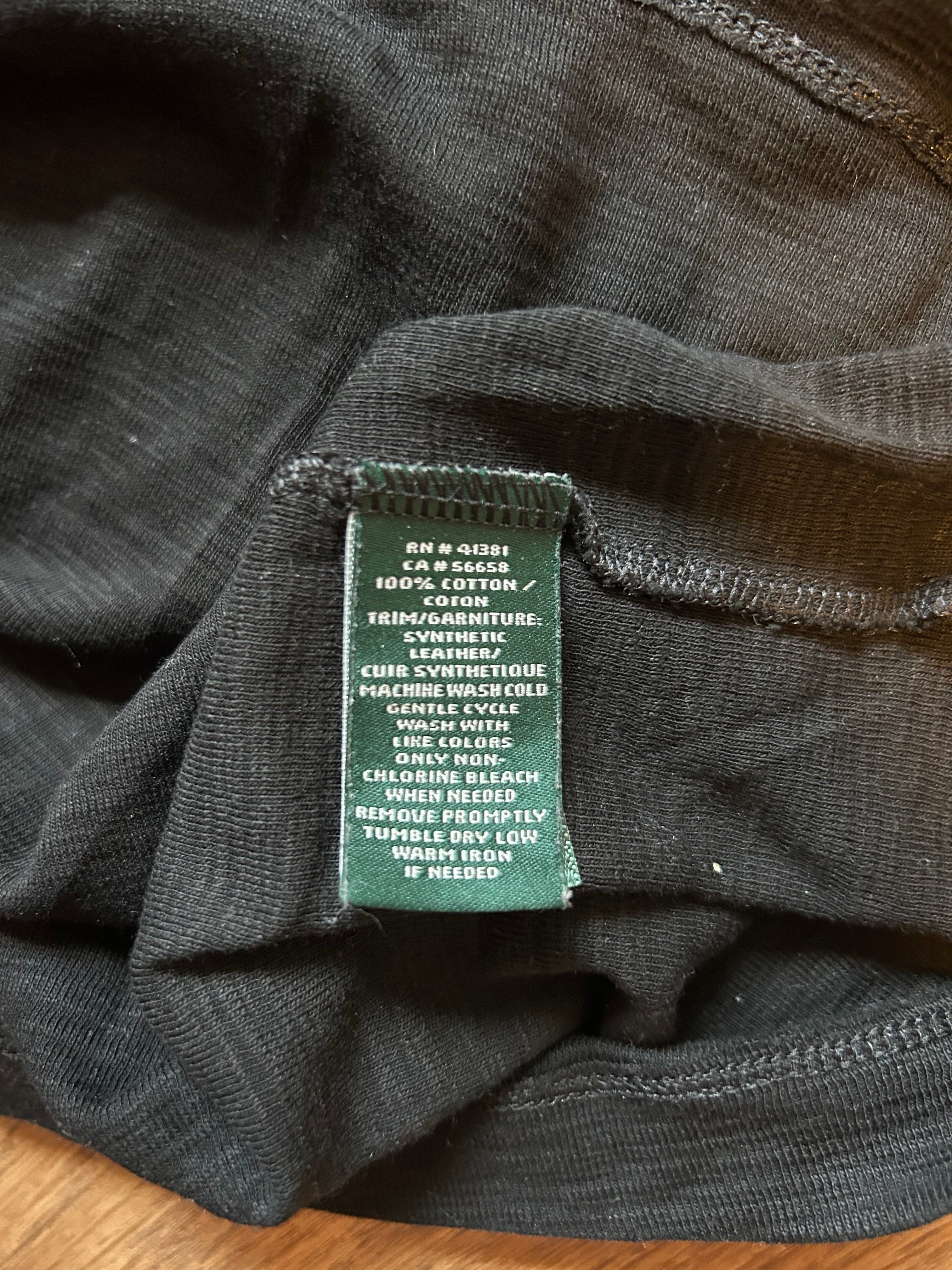 Lauren Ralph Lauren Henley Top S | Schwarz/Braun | Sehr gut