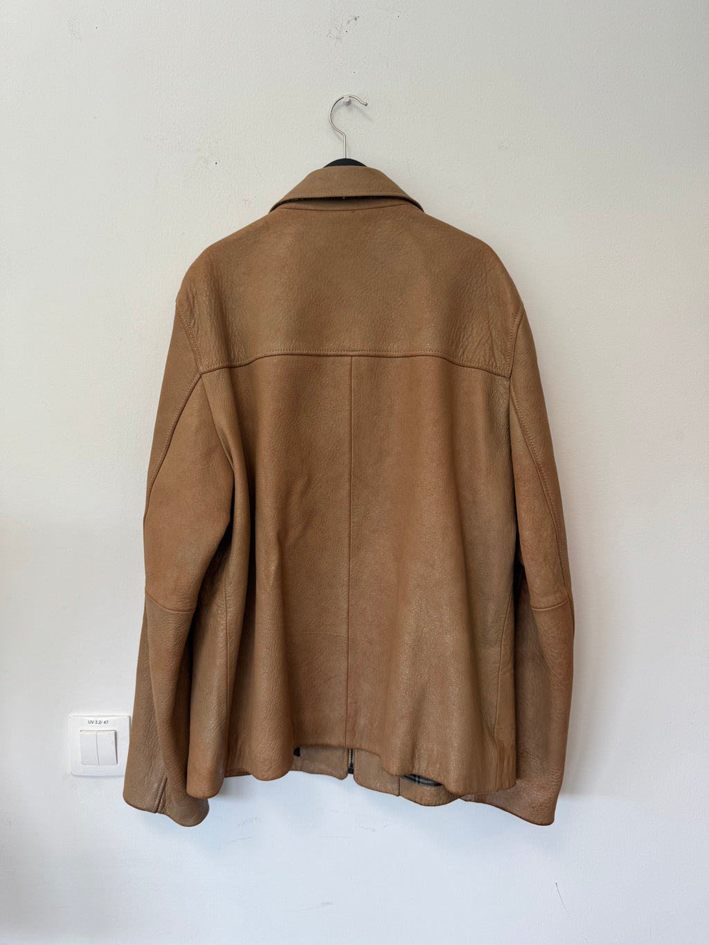 Dolce & Gabbana Herren Lederjacke Gr. 50 Cognac 100% Leder Sehr Gut