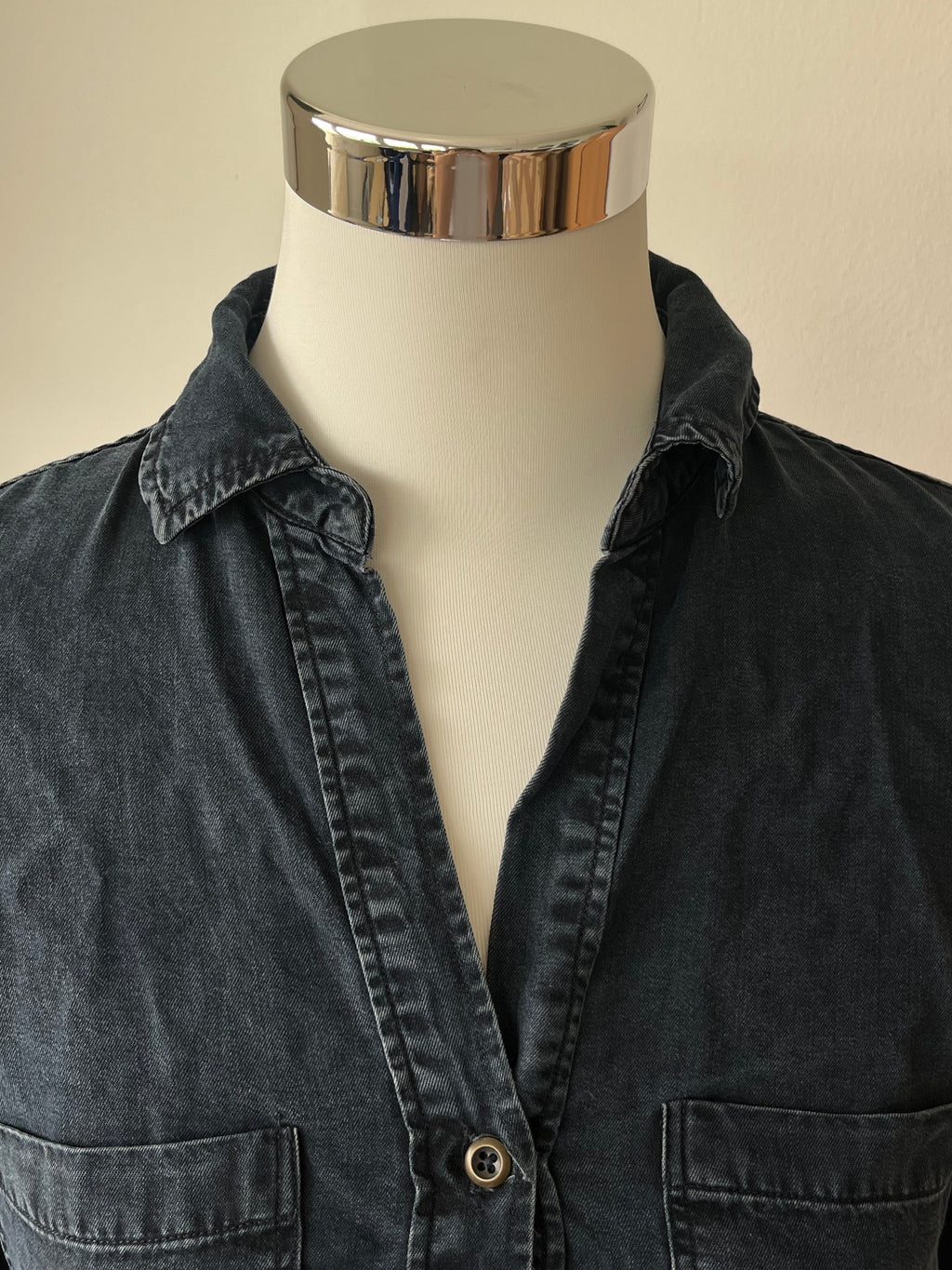 Massimo Dutti Damen Jeanshemd, Indigo, Gr. 34, Guter Zustand