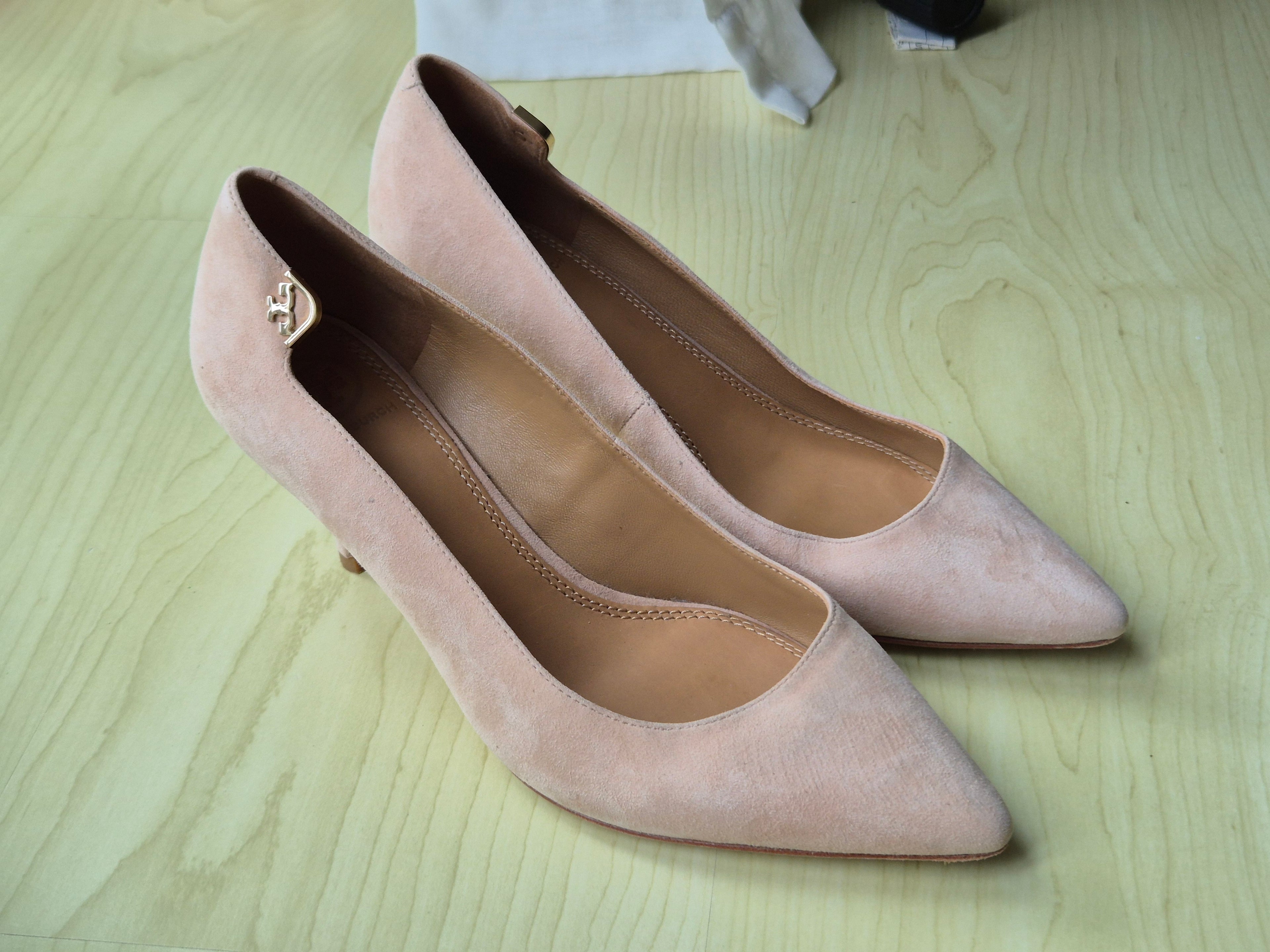 Tory Burch Emilia Pump 65mm Wildleder Beige EU 38 Gebraucht