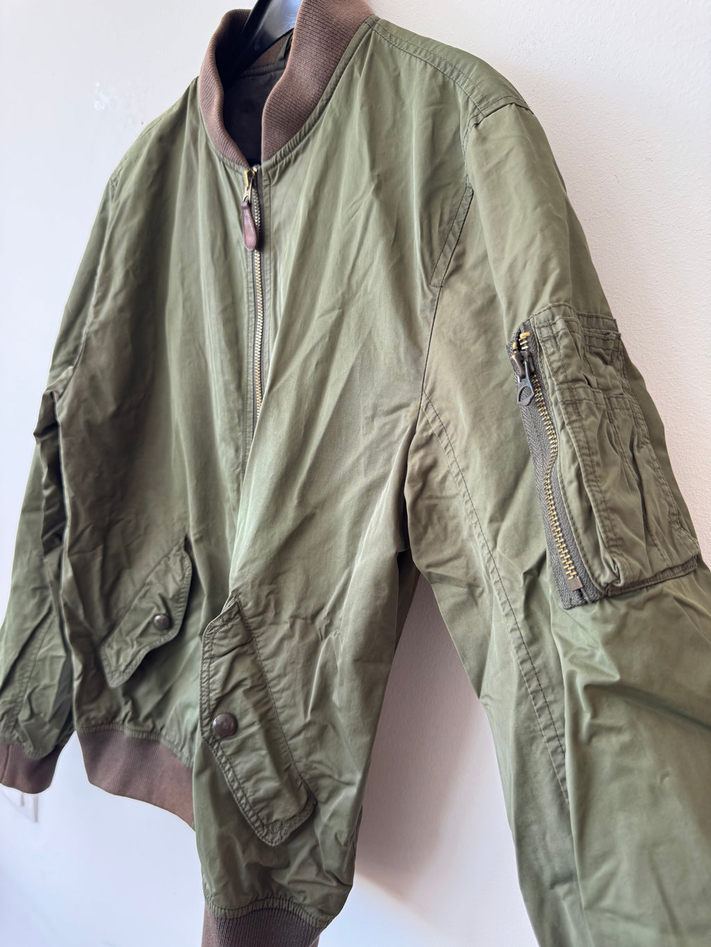 Wallace & Barnes (J.Crew) Olive Bomber Jacket, Size S, Good Condition