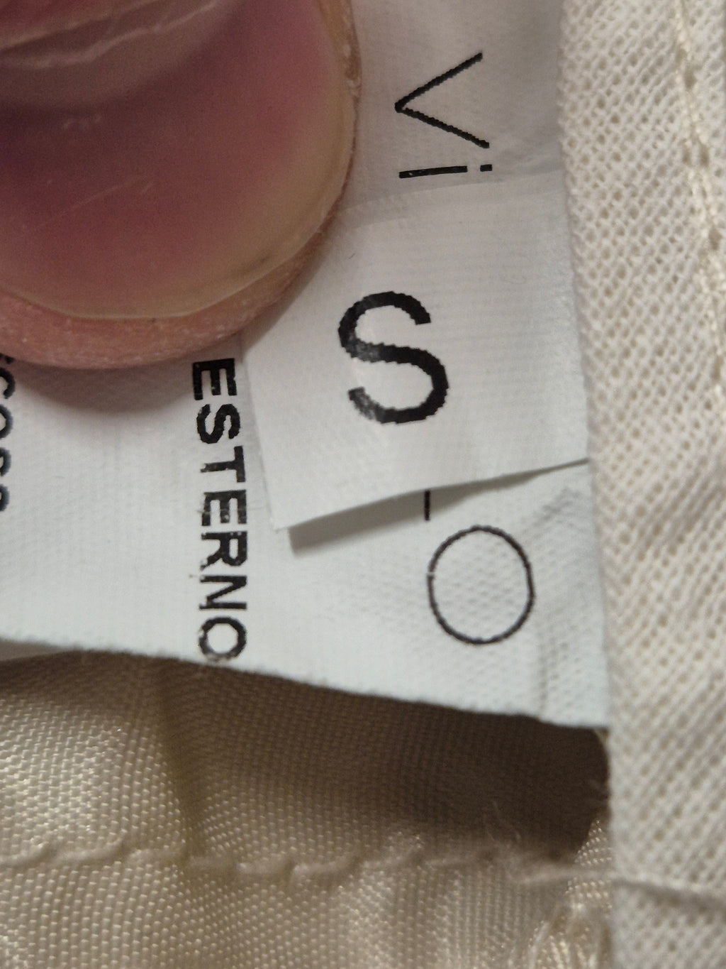 Vicolo Classic Trousers White Medium Viscose Flax Very Good Condition