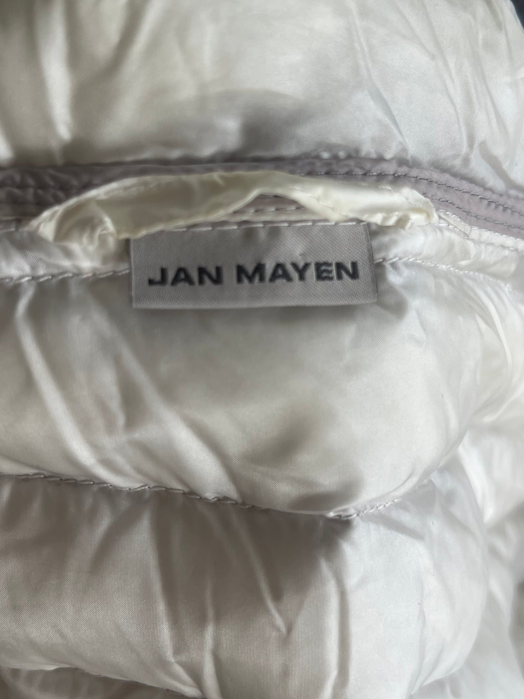 Jan Mayen Women's Lightweight Down Jacket, White, L, Collarless, Good Condition