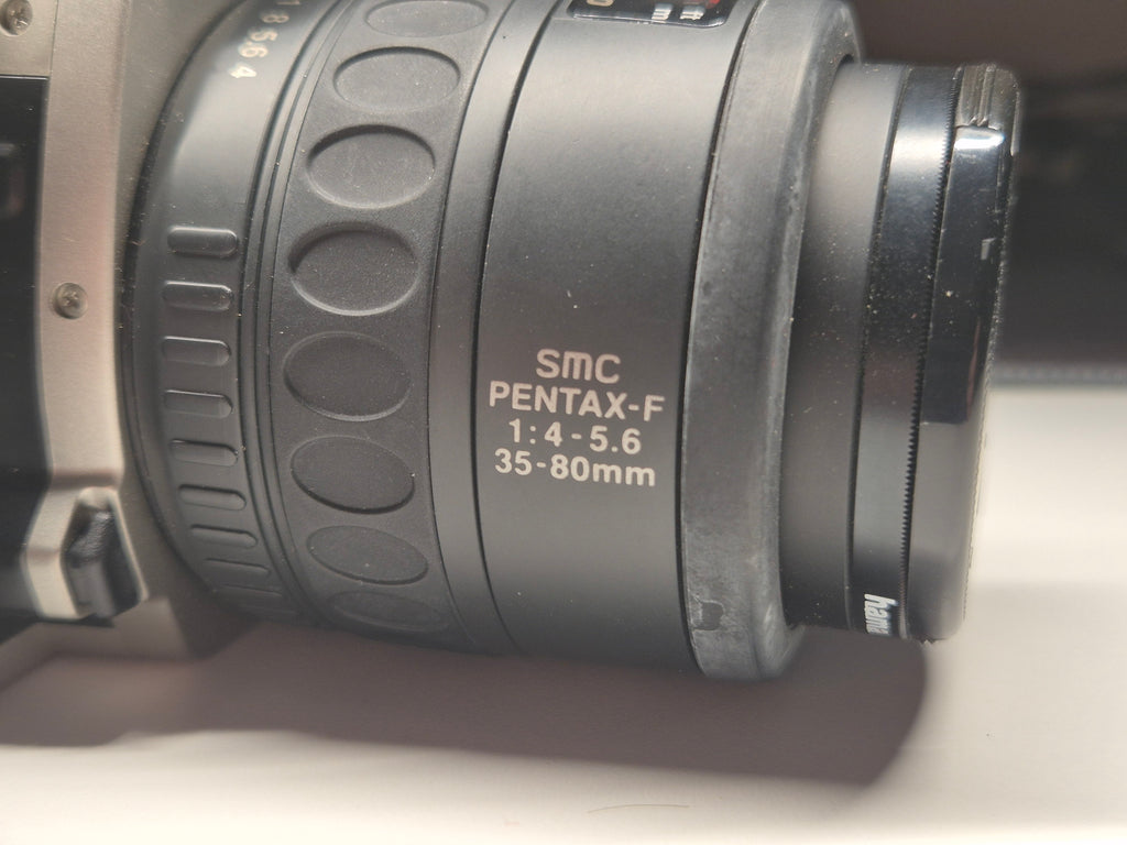 Pentax MZ-50 35mm SLR Silber mit 35-80mm Objektiv, Tasche & Anleitung – VGC
