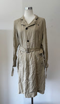 G-Star RAW Minor Loose Trench Coat, Lyocell, Light Beige, Size M, Like New