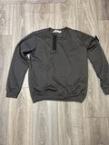 Stone Island Compass-Patch Crewneck Sweatshirt Grey Small New with Tags
