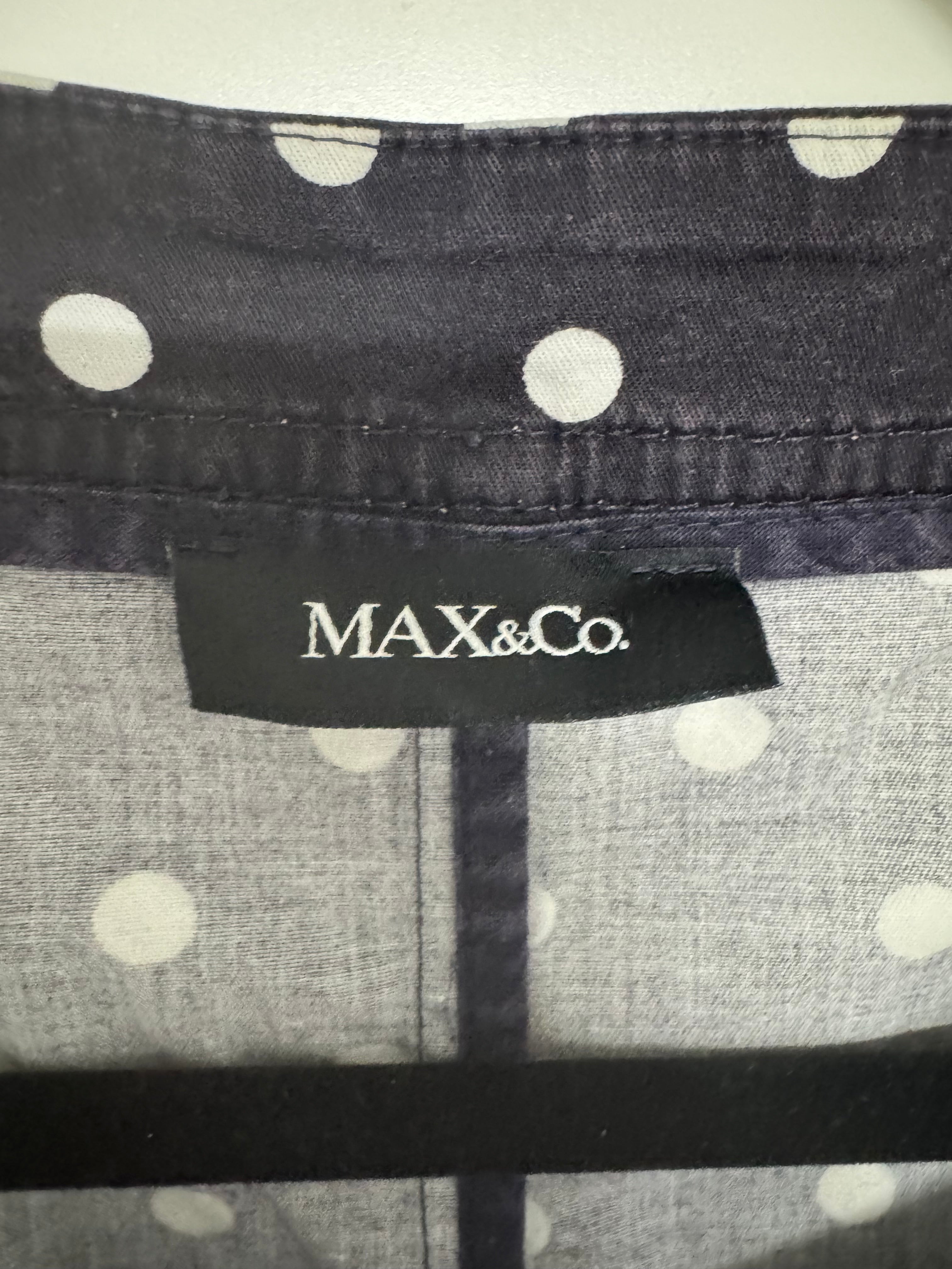 MAX&Co. Polka-Dot Baumwolljacke, Schwarz/Weiß, IT 40 / US 6, Guter Zustand