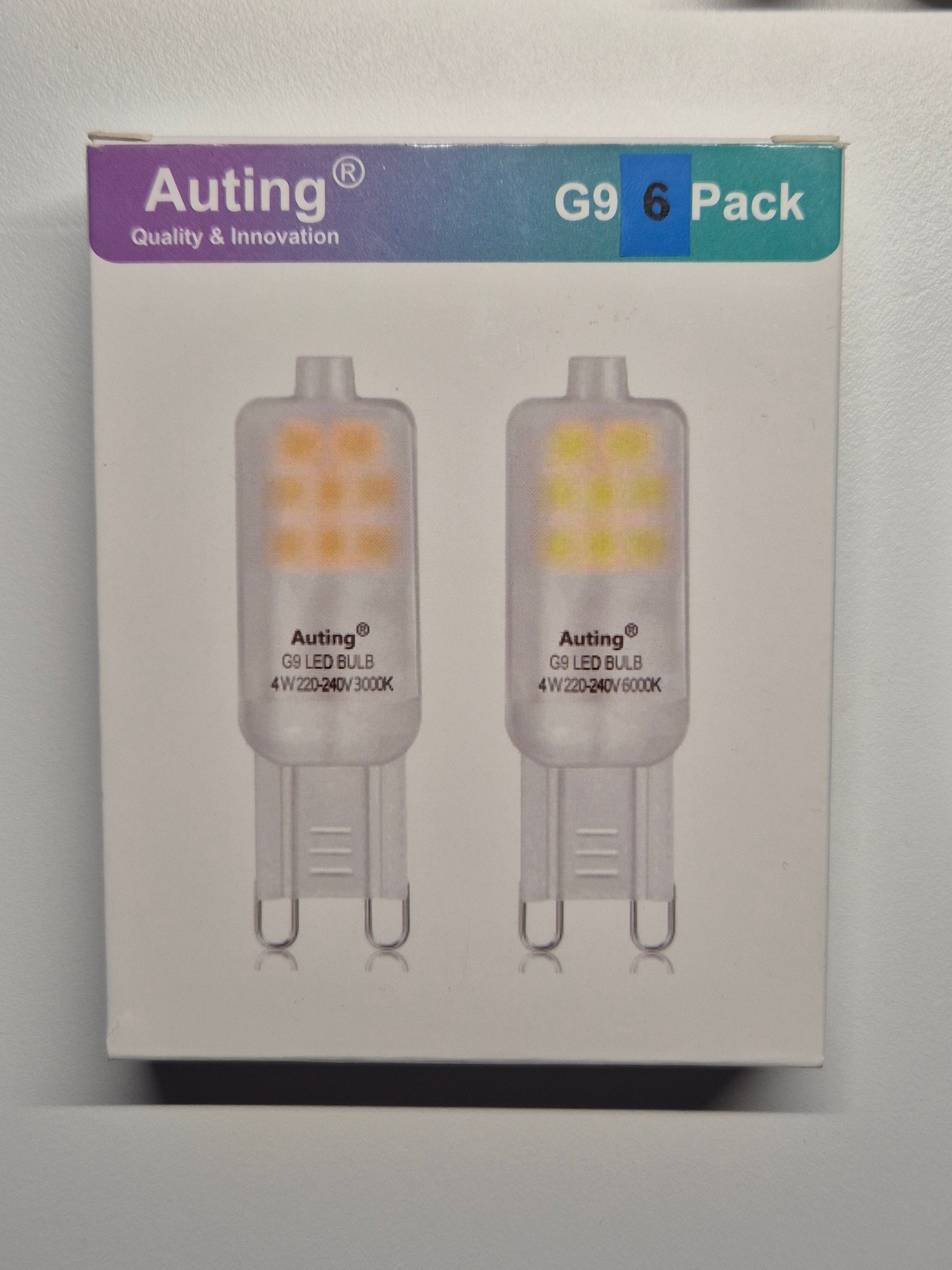 6x Auting G9 LED Lampe | 4W | 3000K Warmweiß | Gut | OVP
