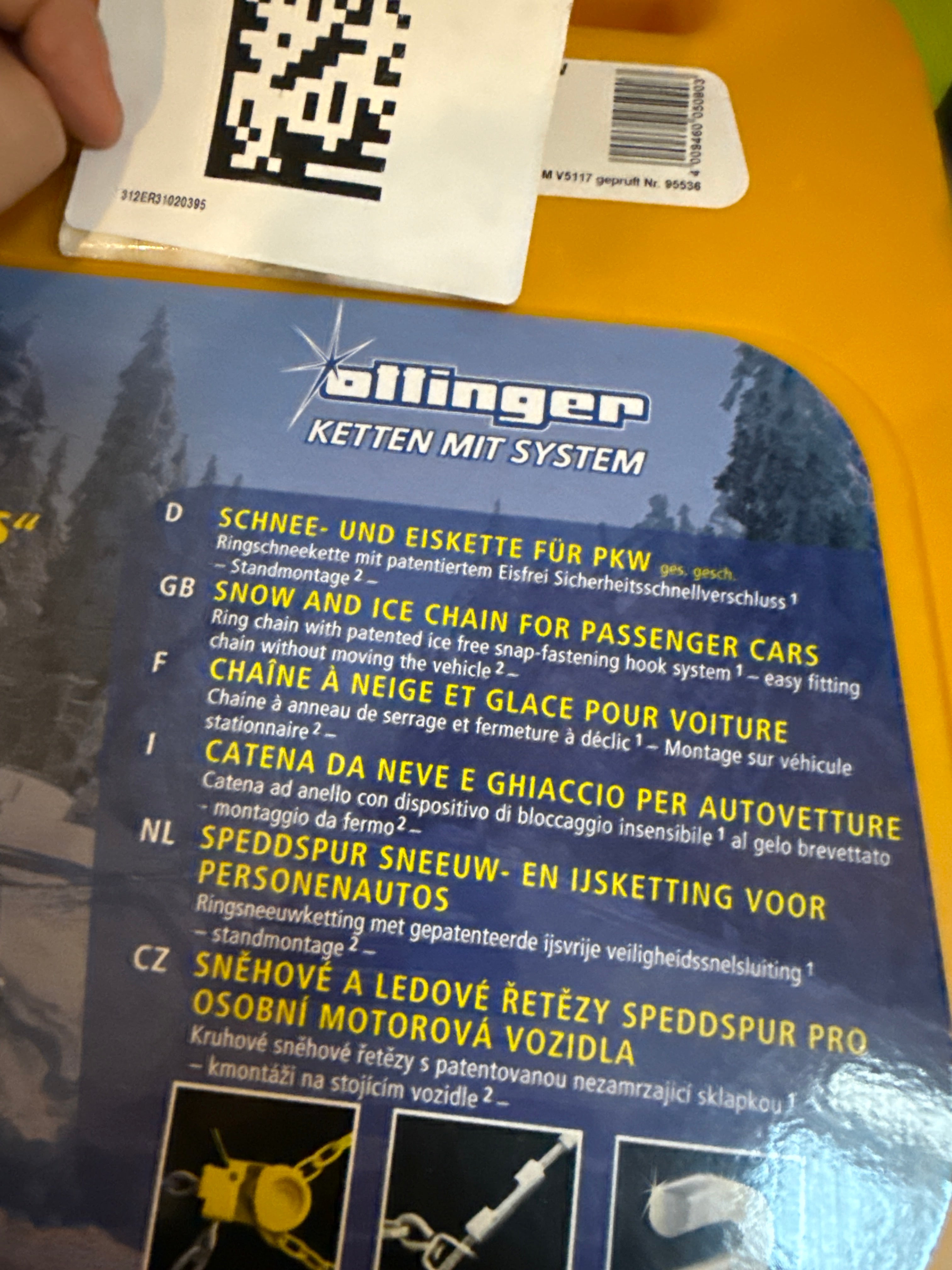 Ottinger Light RS Schneeketten Gr. RS xx, neuwertig, Hartschalenkoffer