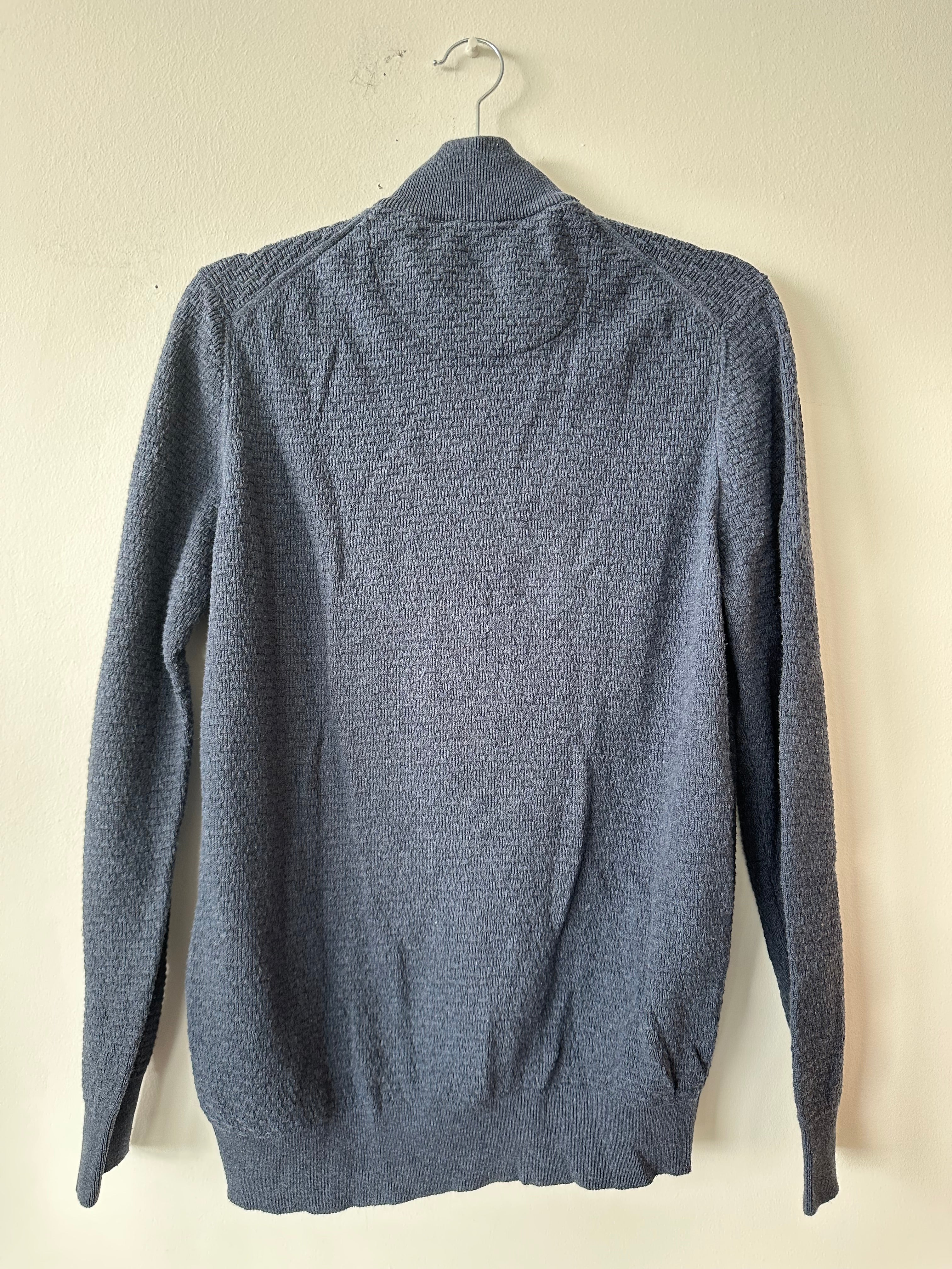 Jean Biani Strick-Cardigan, Gr. S, Blau, Sehr guter Zustand, Reißverschluss