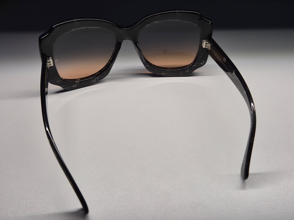 Oliver Goldsmith Oversized Square Sonnenbrille – Leopard Acetat, Gr. 57x18 145, gut