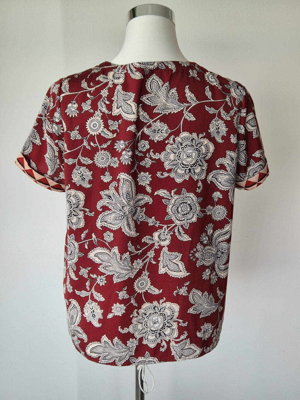 Scotch & Soda Maison Scotch Blouse – Red Floral, Size S, 100% Polyester, Very Good