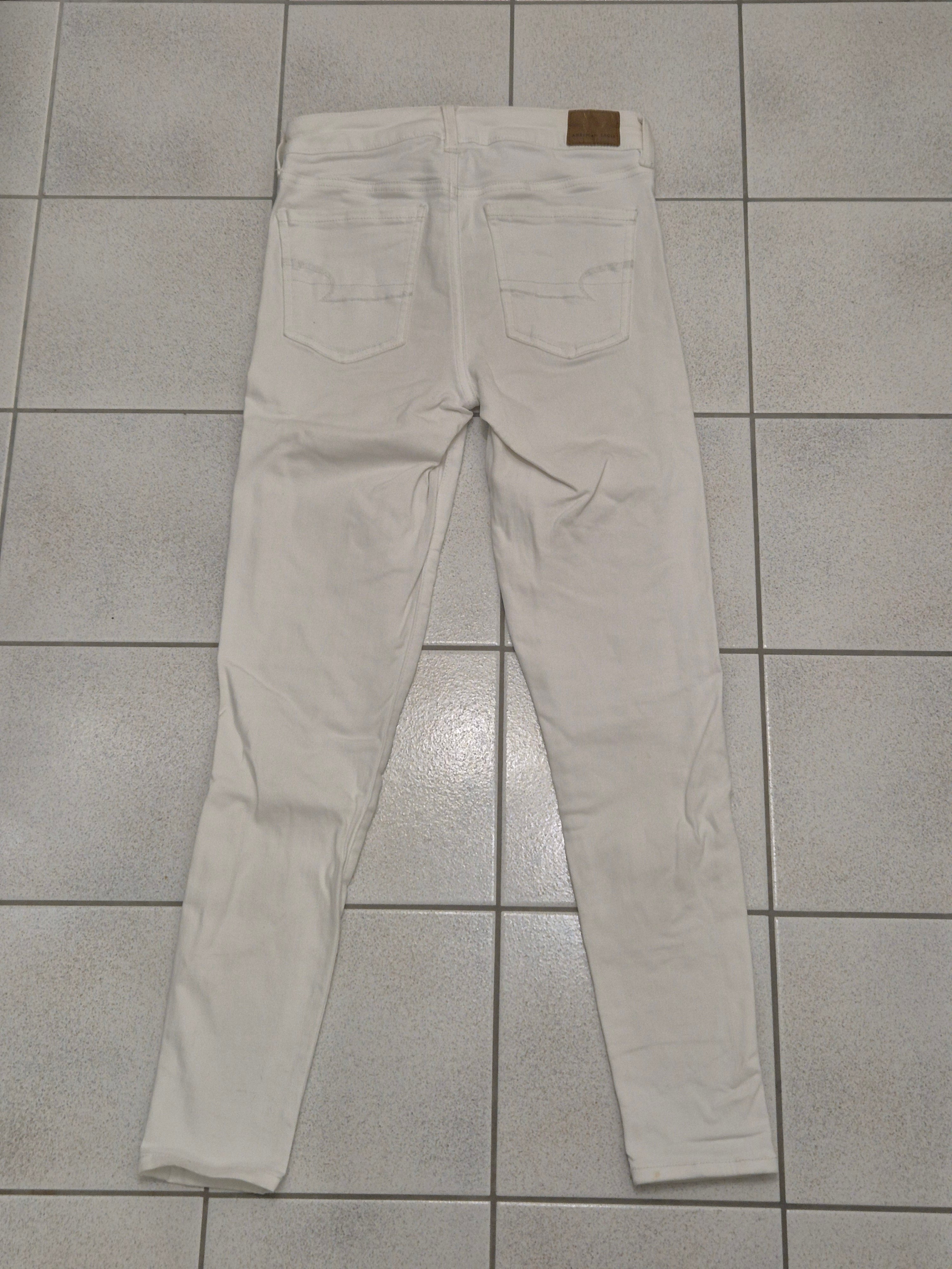 American Eagle Jegging Hi-Rise White Stretch Denim Jeans Size 30 Good Condition