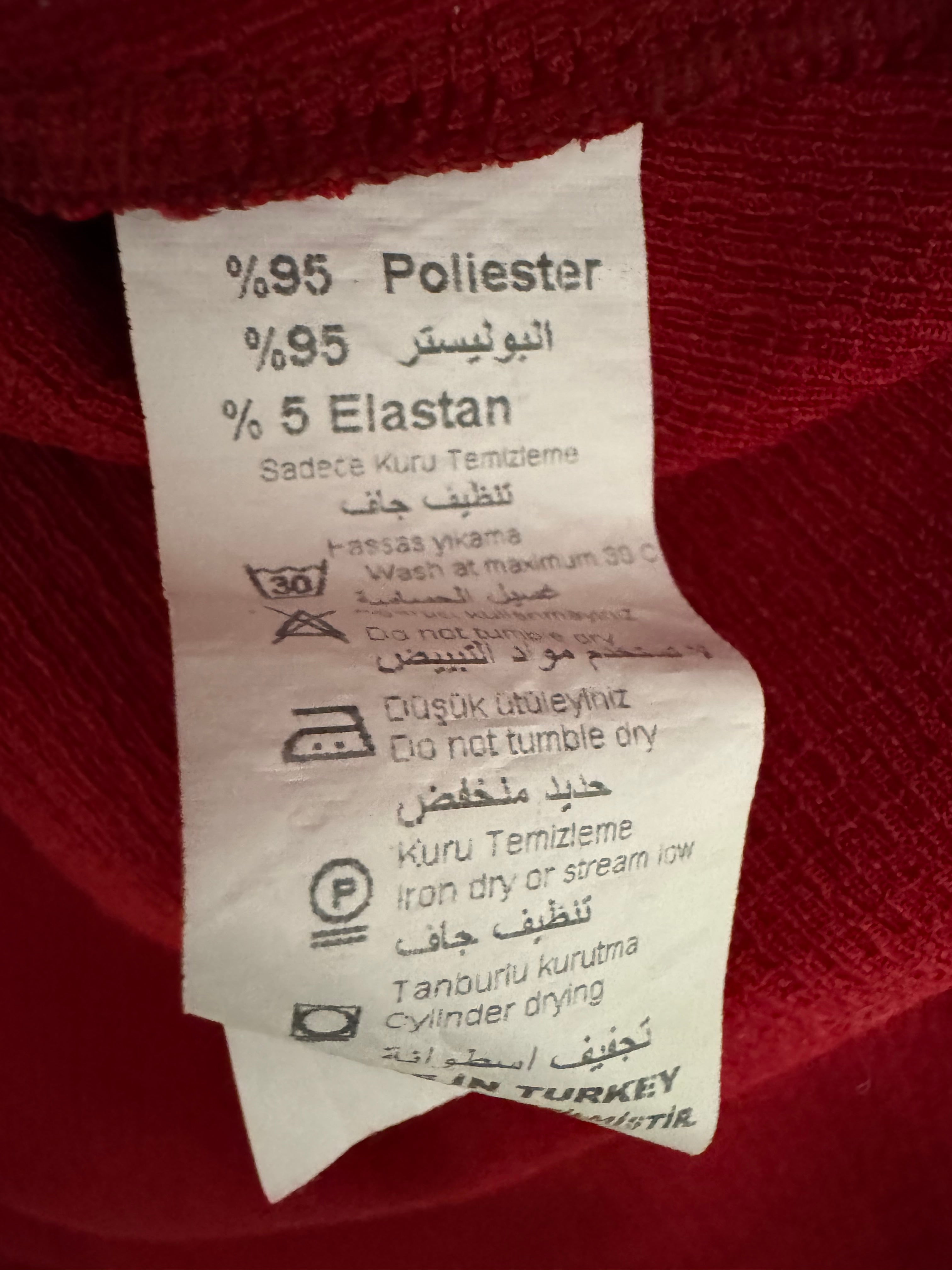 Melike Tatar 2-Piece Set – Blouse & Trousers – Size 1 – Red – Good Condition