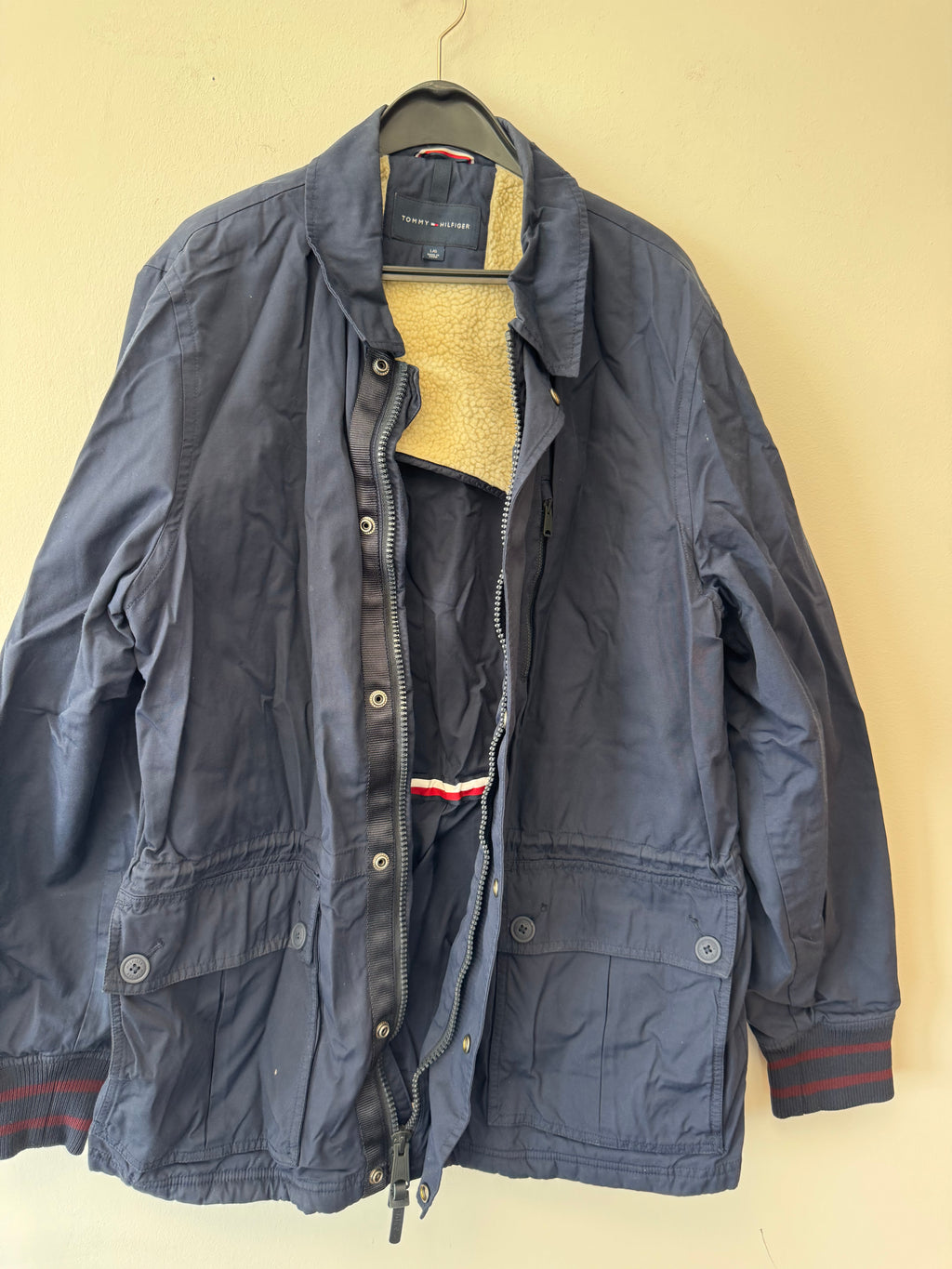 Tommy Hilfiger Tucker Sherpa Lined Winter Jacket, Blue, Size L, New