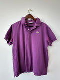 Lacoste L.12.12 Polo Herren Gr. 5 (XL) Lila Baumwolle Piqué, guter Zustand
