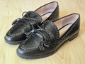 Zara Studded Loafers Black EU 38 Good Condition
