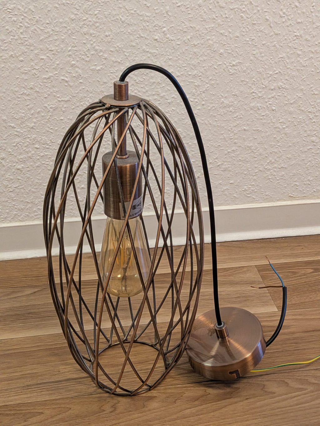 Alsy Pendelleuchte Käfig Antik-Kupfer, Medium, inkl. LED-Filament, Sehr gut
