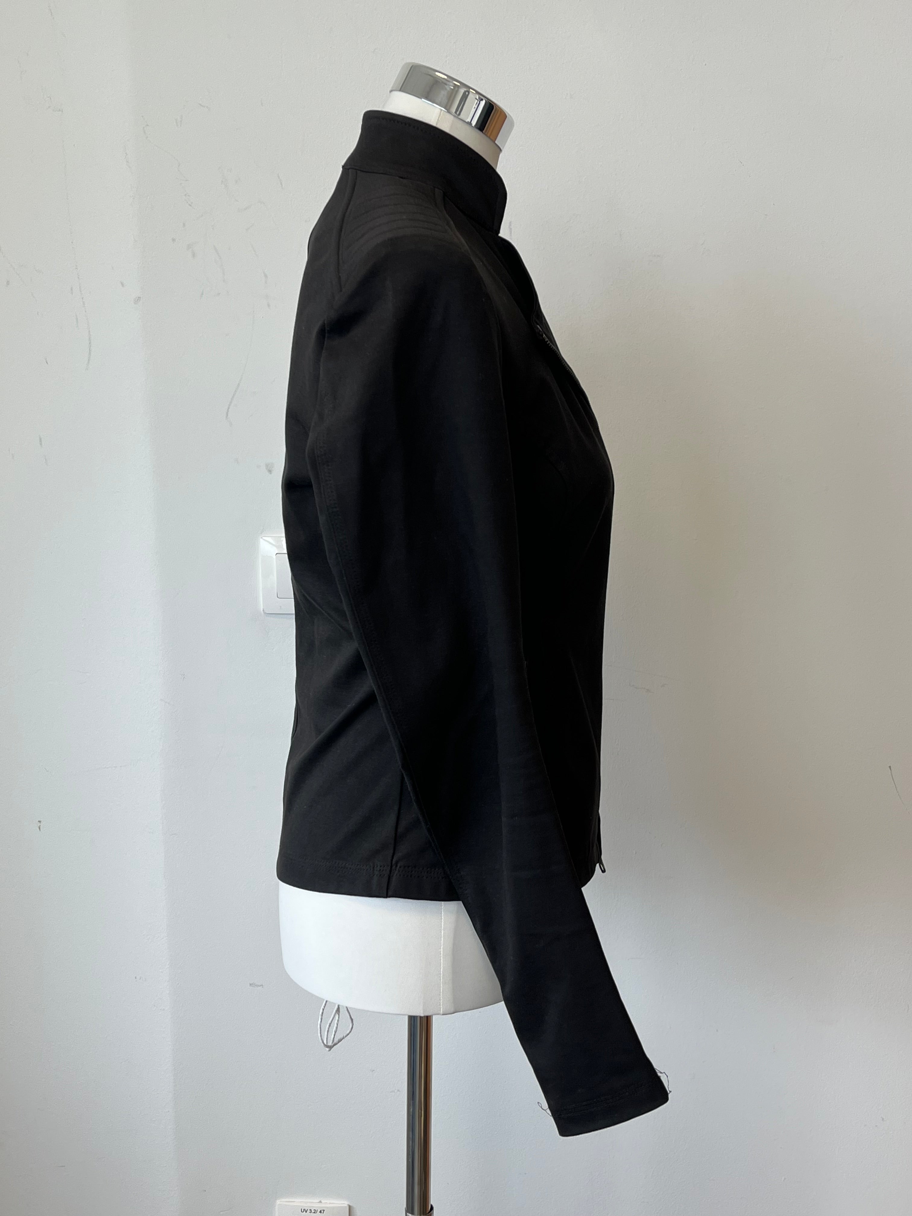 Belstaff Women's Stretch Cotton Biker Jacket Black Size 42 Very Good