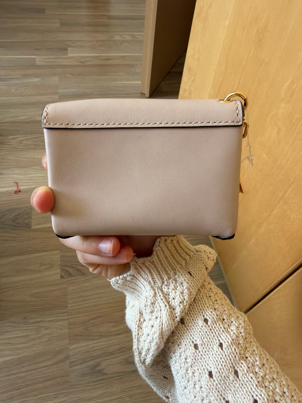 Michael Kors Cece Mini Flap Münzbörse Soft Pink Leder Neu