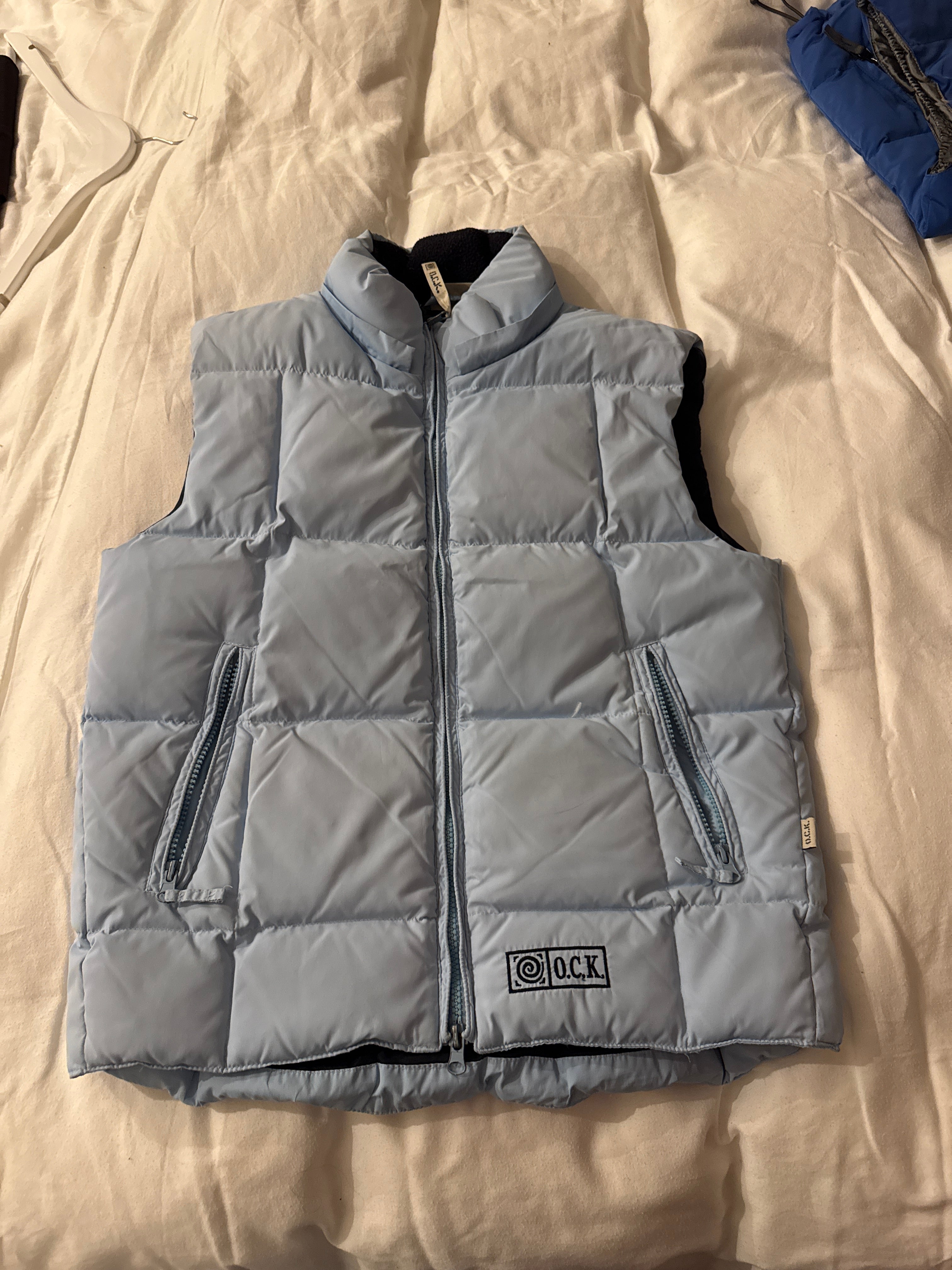 OCK Damen Steppweste – Hellblau, Gr. 38, Fleece, Sehr guter Zustand