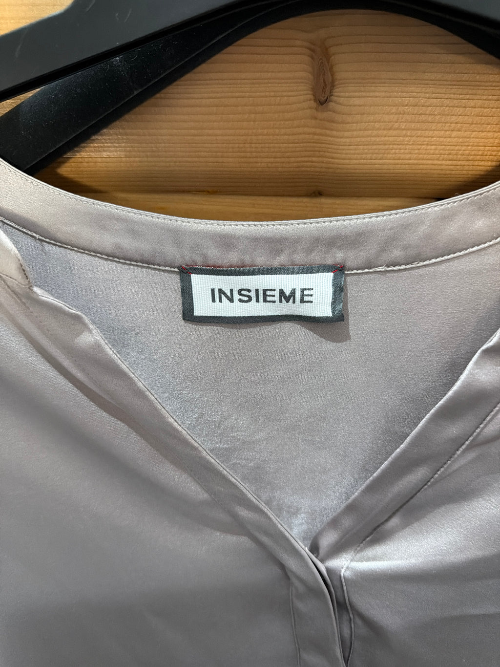 INSIEME Seidenmix Bluse – Beige, Gr. 44, Sehr guter Zustand
