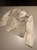 Airfield Snake-Embossed Faux-Leather Biker Jacket Taupe M-L Very Good